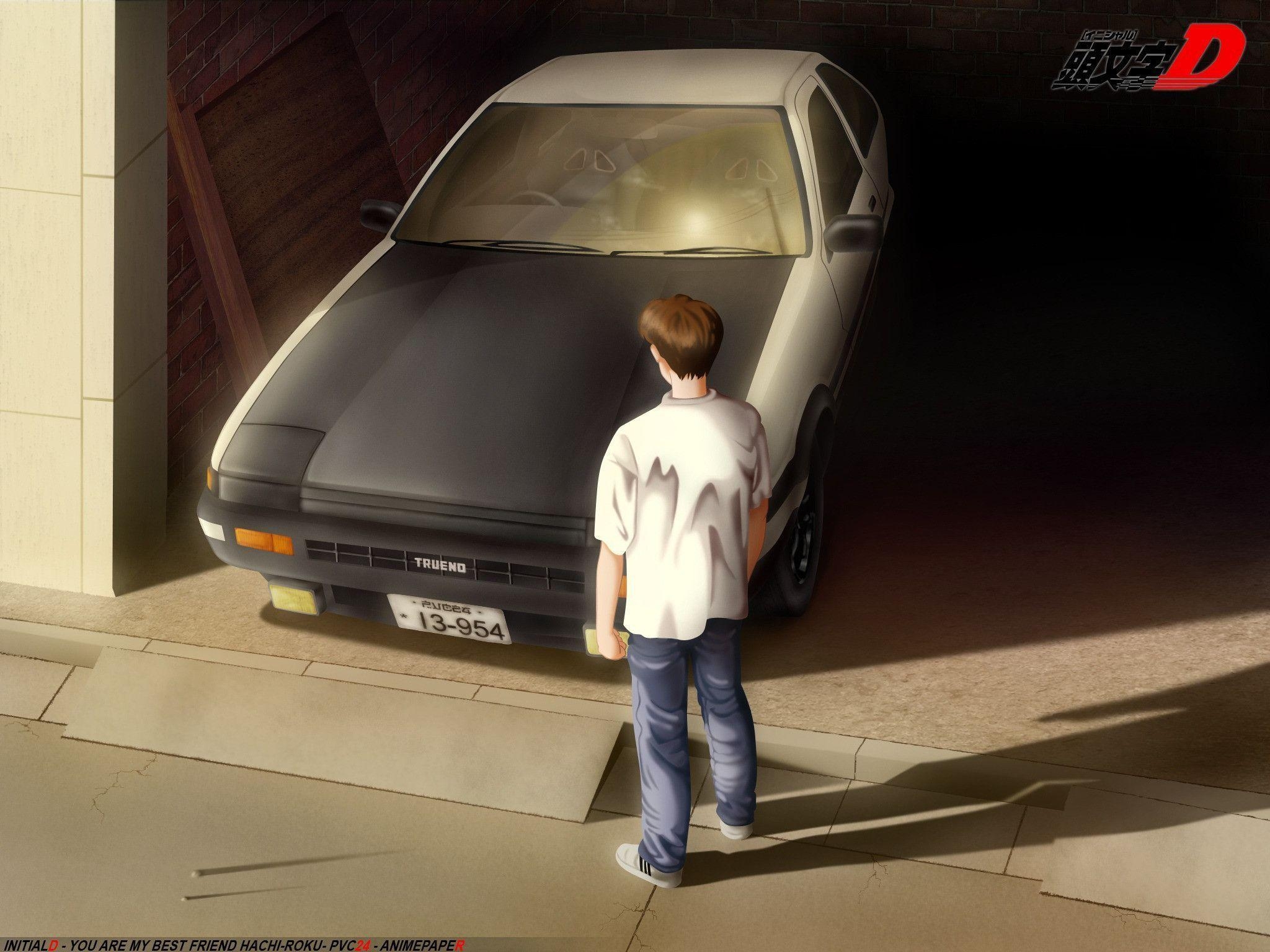 Initial D, Toyota AE86, Anime, Fahrzeug, Drift, 2050x1540 HD Desktop
