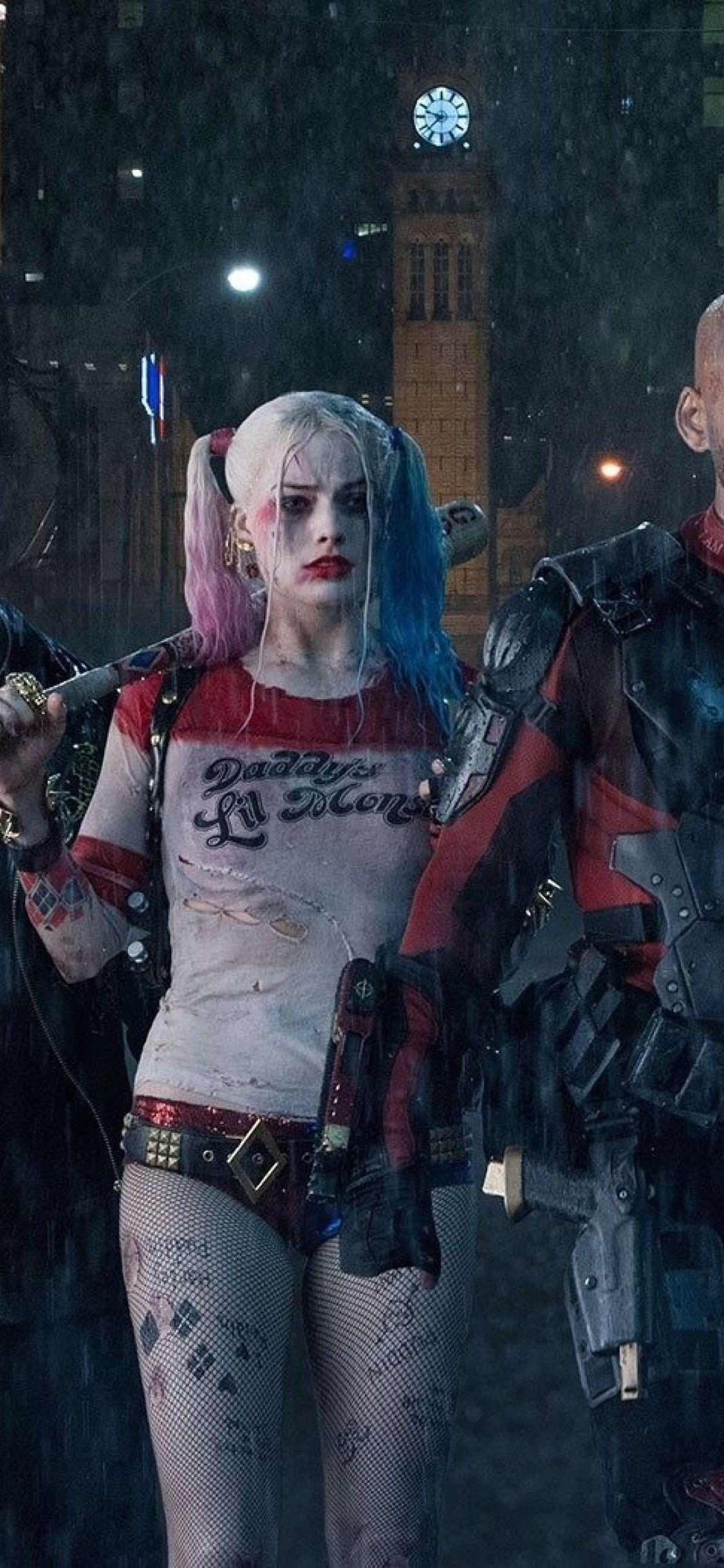 Suicide Squad, Harley Quinn, Will Smith, Margot Robbie, Action, 1130x2440 HD Handy