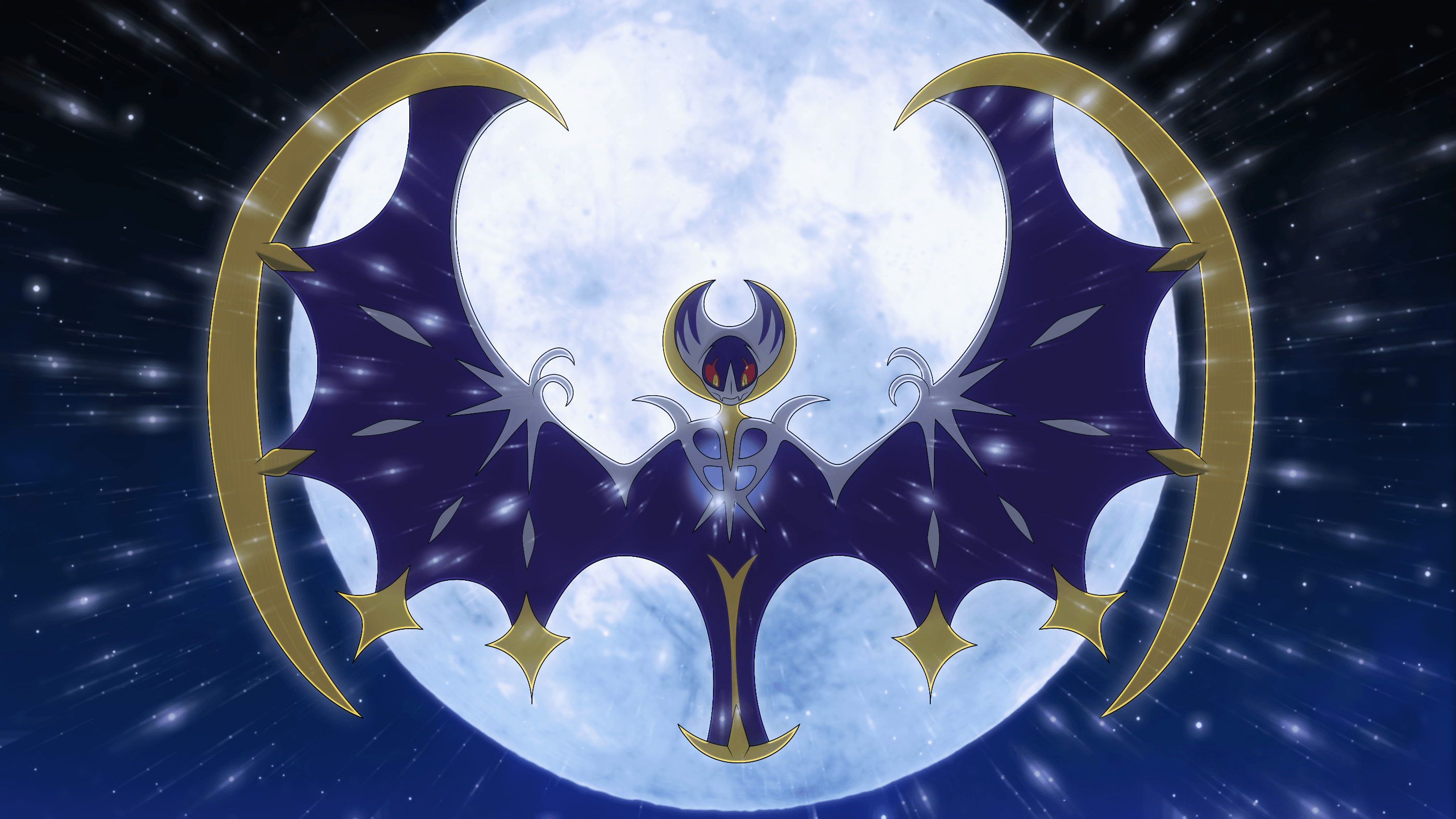 Lunala, HD, Pokémon, Anime, Wallpaper, 2800x1580 HD Desktop