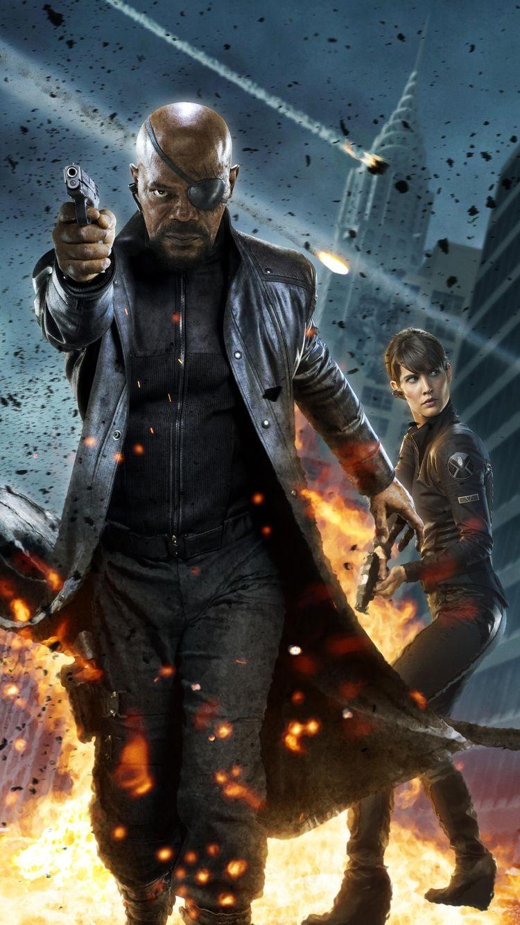 Nick Fury, Maria Hill, iPhone, Marvel, S.H.I.E.L.D, 750x1340 HD Handy