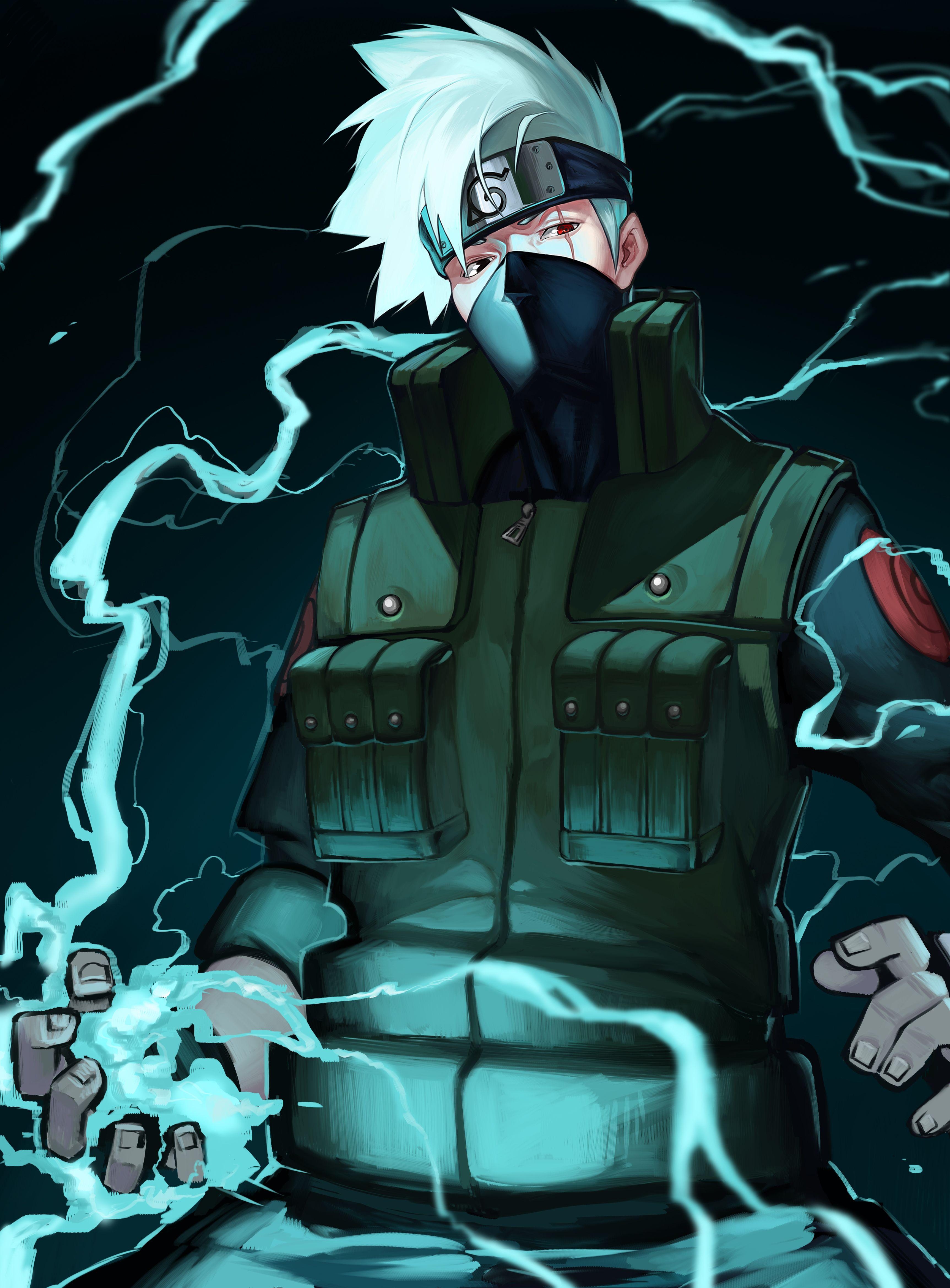 Hatake Kakashi, Anime, Hintergrund, Naruto, Charakter, 3450x4680 4K Handy