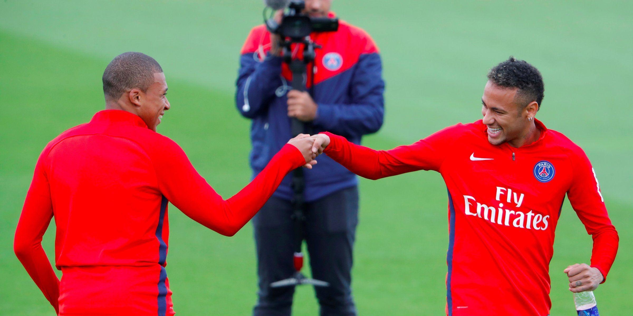 Kylian Mbappé, Neymar, Fußball, Hintergrund, Bild, 2400x1200 Dual Screen Desktop