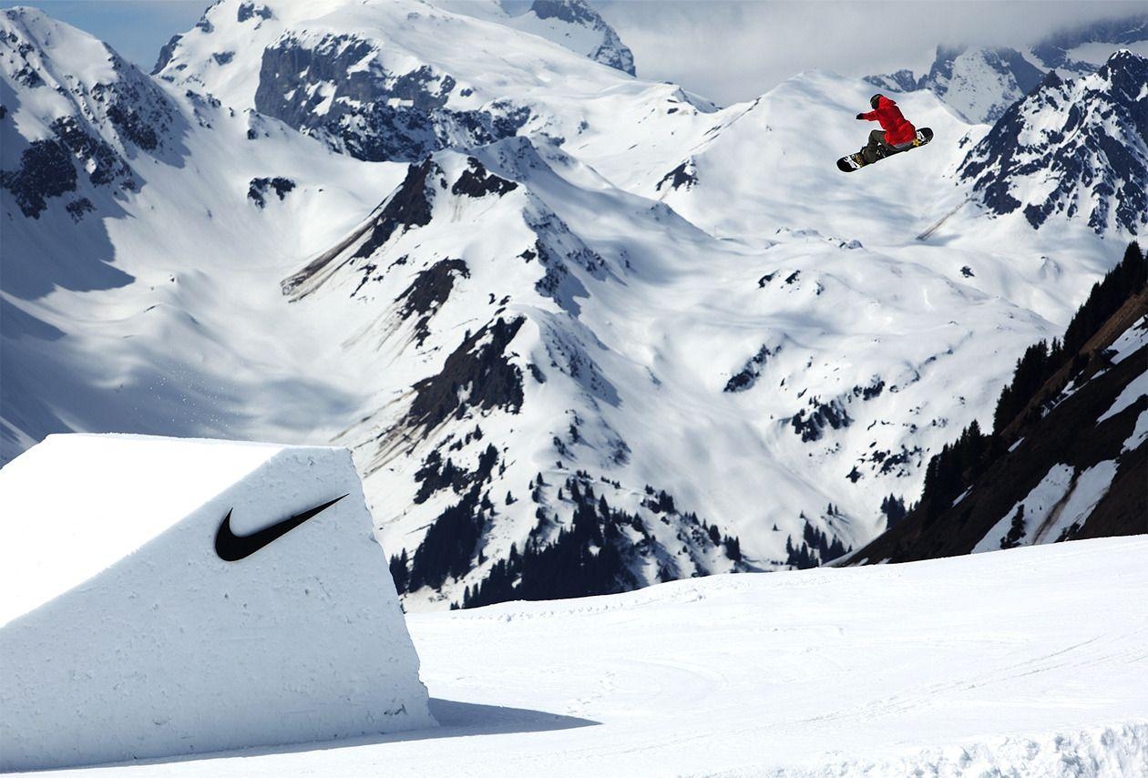 Nike Snowboarding, Markenimage, Coole Schüsse, Freestyle, Athlet, 1260x860 HD Desktop