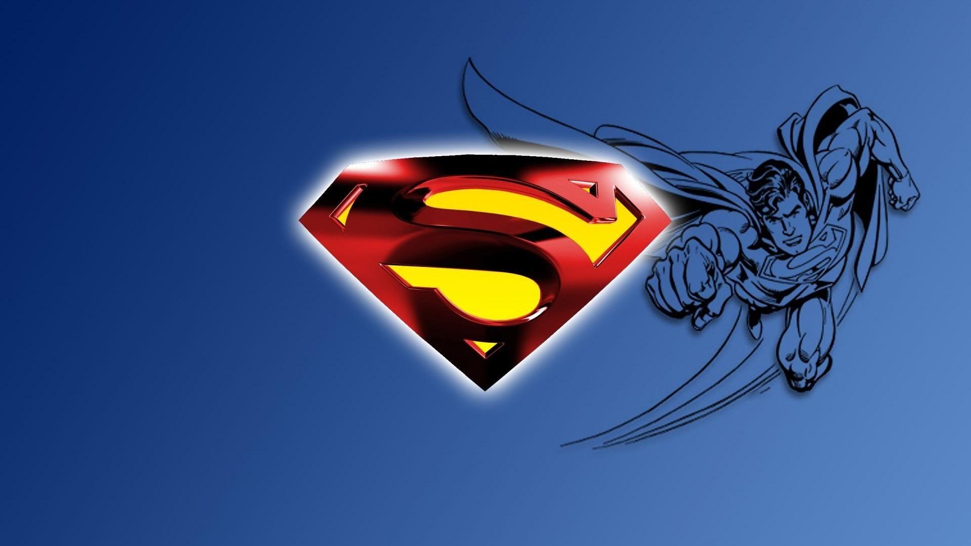 Superman Logo, Hintergrund, DC Comics, Superheld, Symbol, 1920x1080 Full HD Desktop