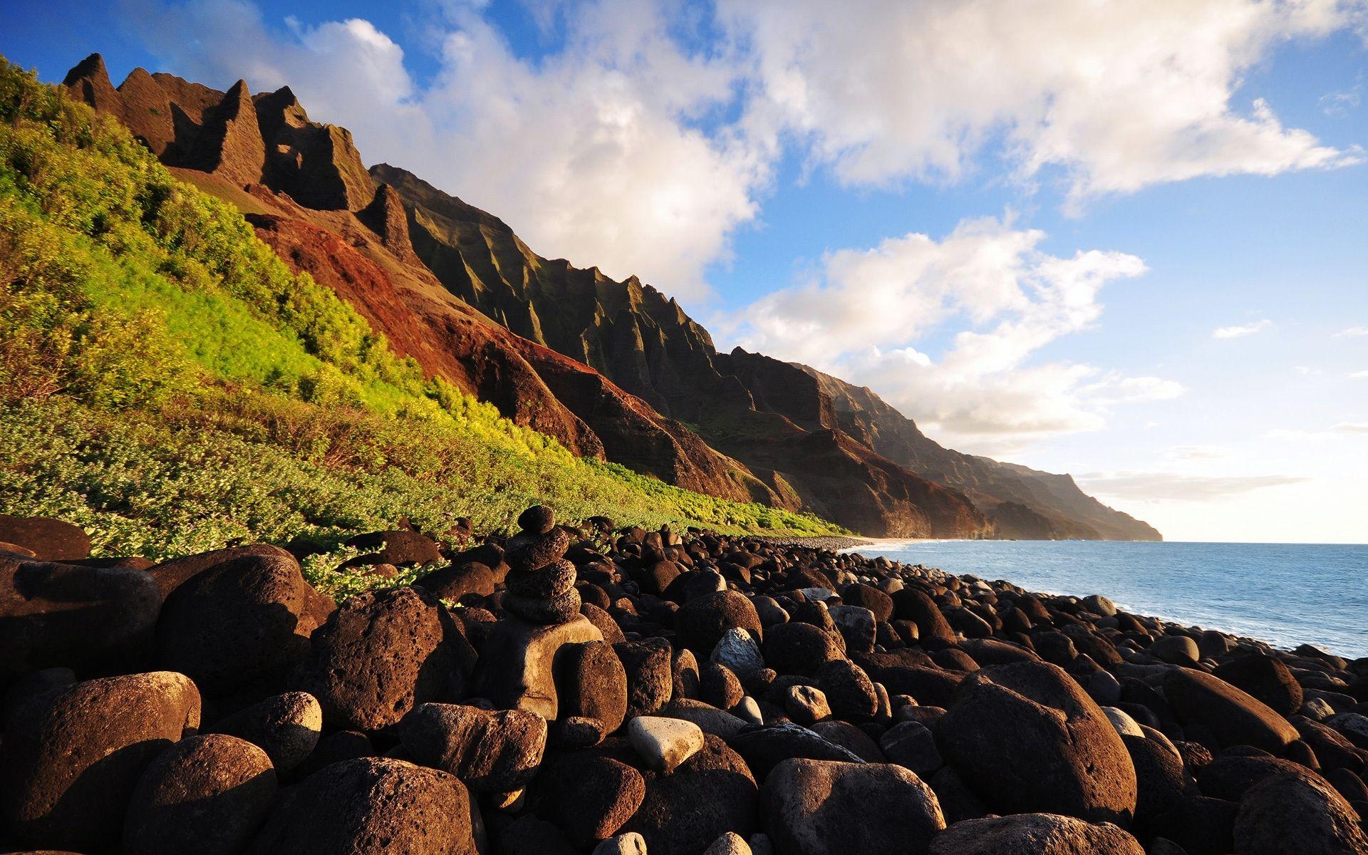 Na Pali Küste, Insel Kauai, Hawaii, Panorama, 1920x1200 HD Desktop