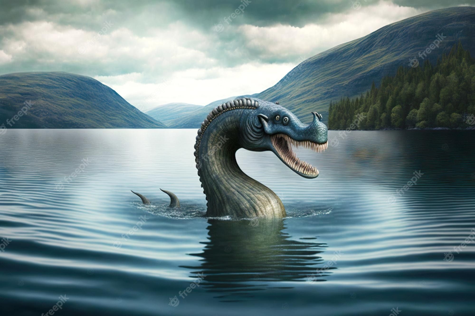 Loch Ness, Monster, schottische Mythologie, schwimmend, Wasser, 2000x1340 HD Desktop