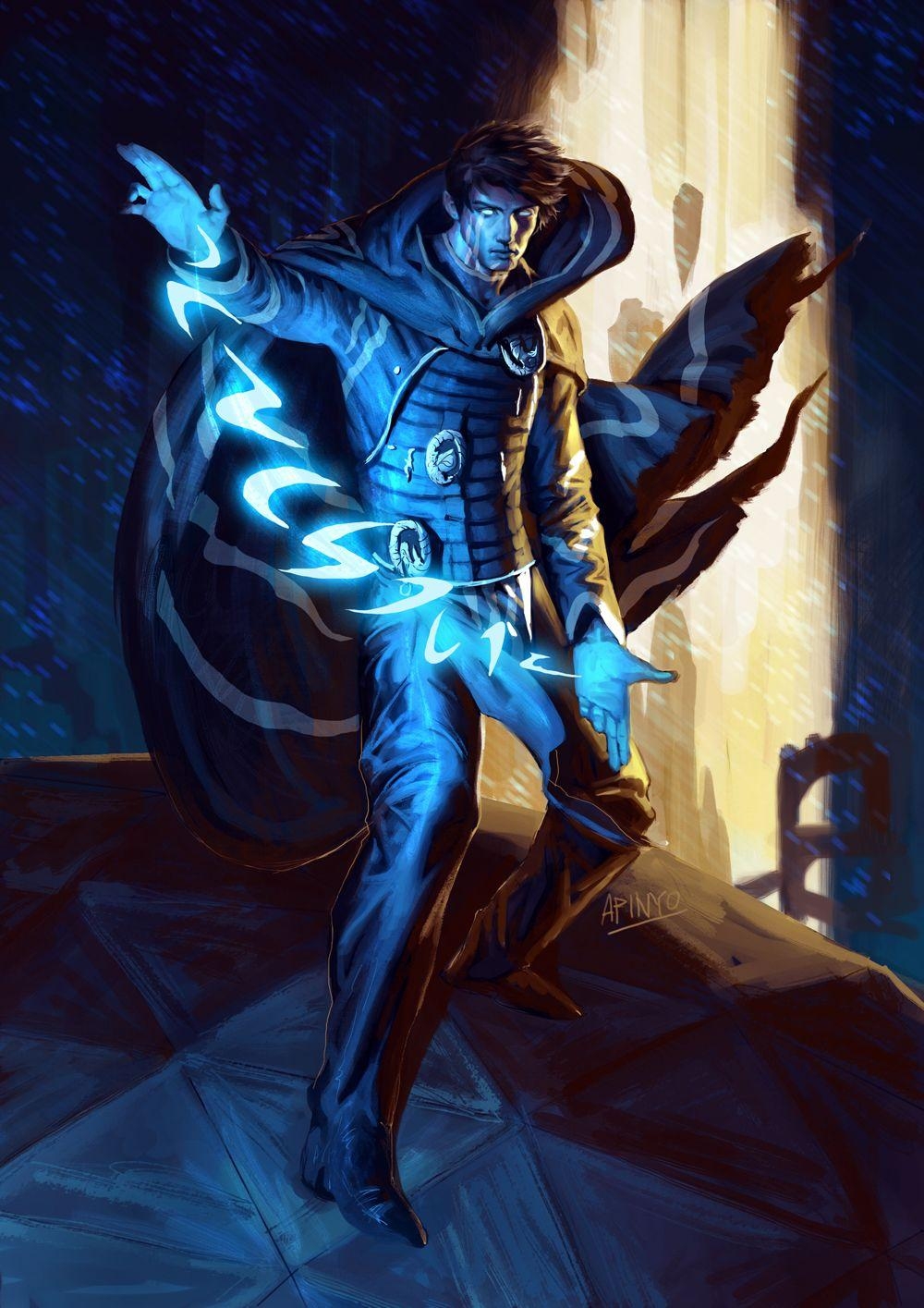 Jace Beleren, Bild, Blau, HD, Magie, 1000x1420 HD Handy