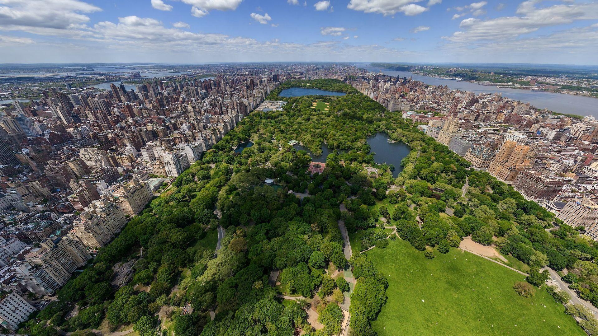 Panoramablick, Central Park, Bild, Landschaft, New York, 1920x1080 Full HD Desktop