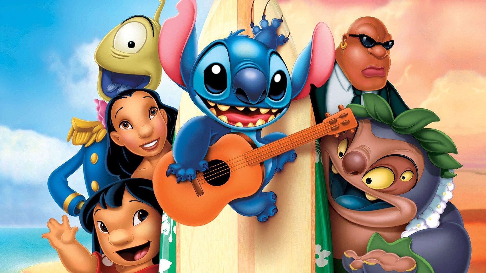 Lilo, Cartoon, Stitch, HD, Hintergrund, 1920x1080 Full HD Desktop