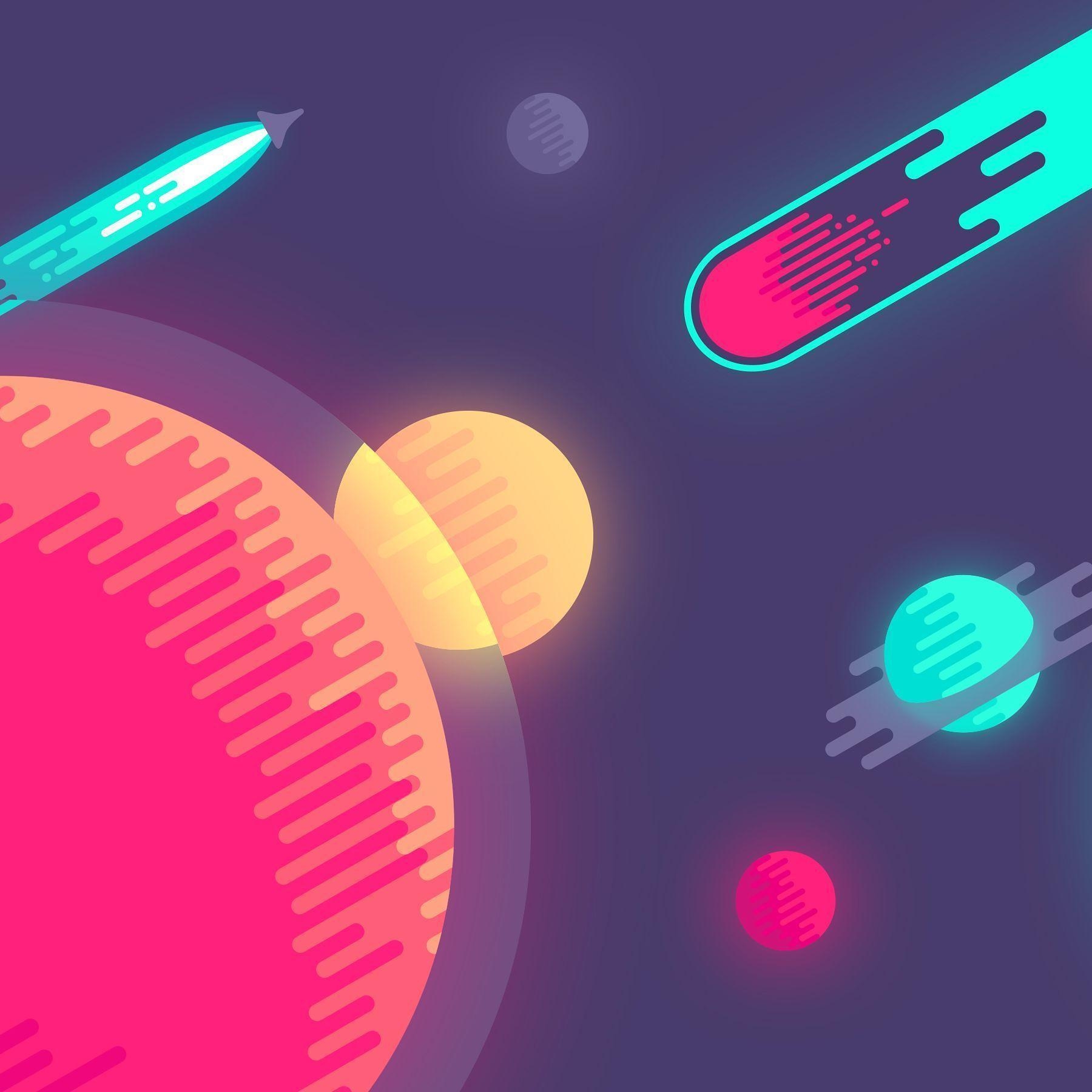 Meteor, Nina Geometrieva, Hintergrund, Stern, Design, 1800x1800 HD Handy