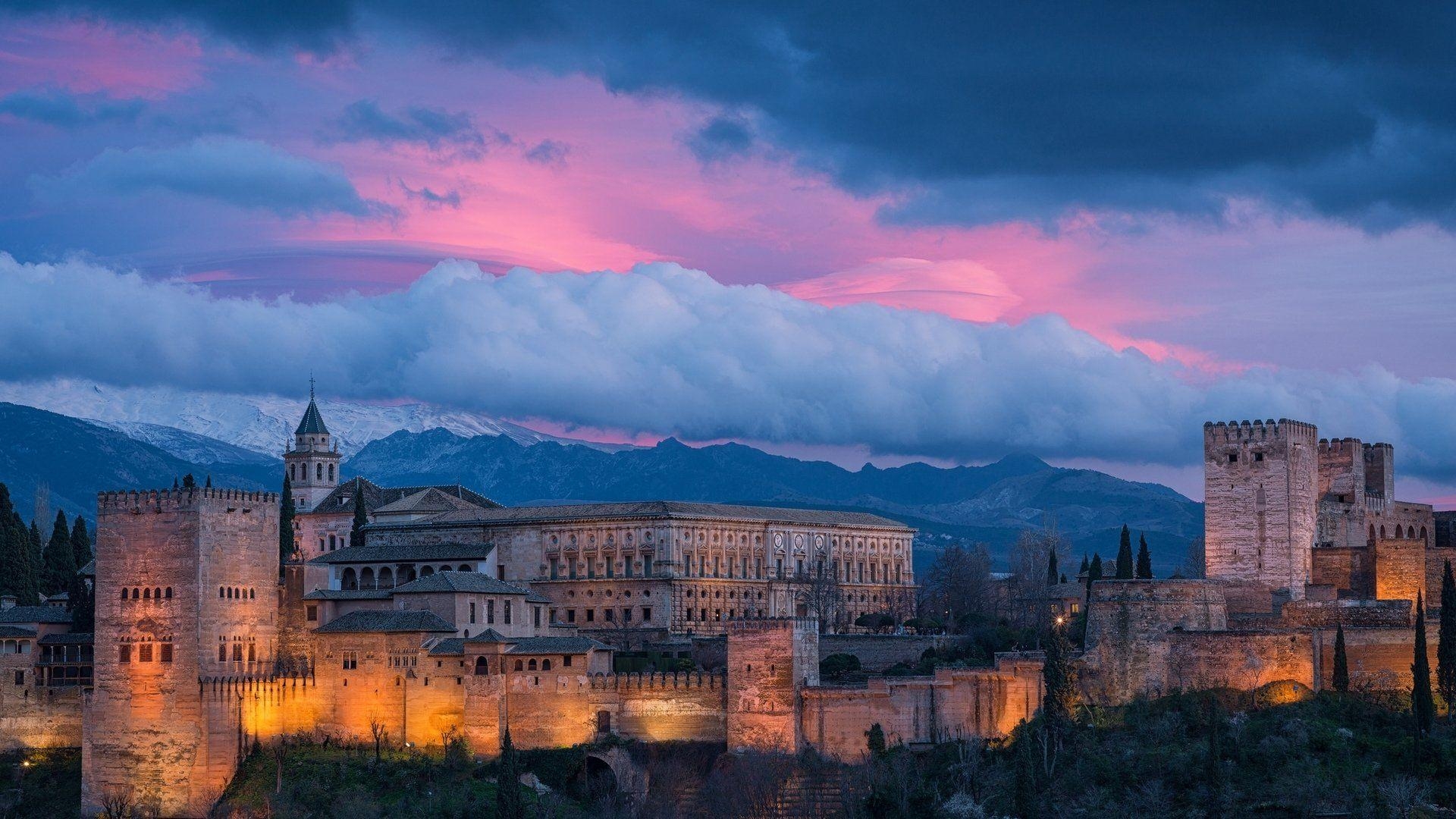 Alhambra, HD Bild, Spanien, Granada, Reisefotografie, 1920x1080 Full HD Desktop