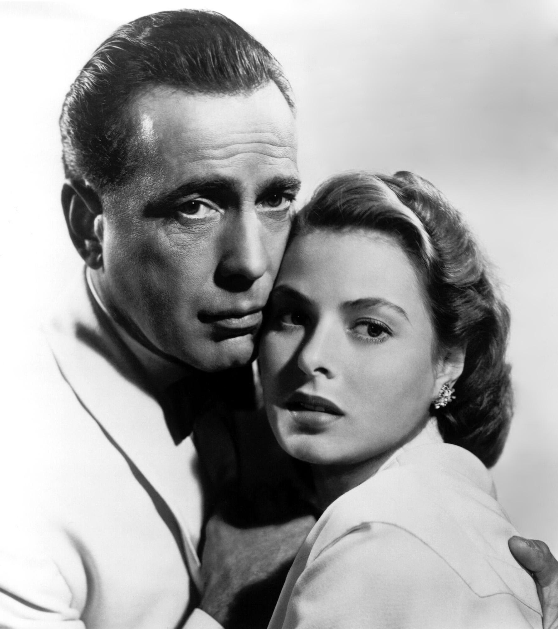 Humphrey Bogart, Ingrid Bergman, Casablanca, Klassisch, Schwarzweiß, 1780x2000 HD Handy