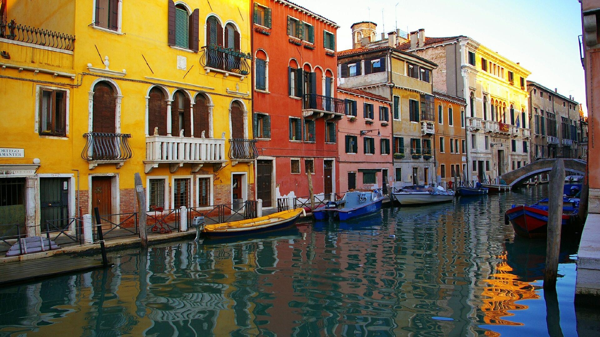 Venedig, Spiegelung, Foto, Landschaft, Architektur, 1920x1080 Full HD Desktop