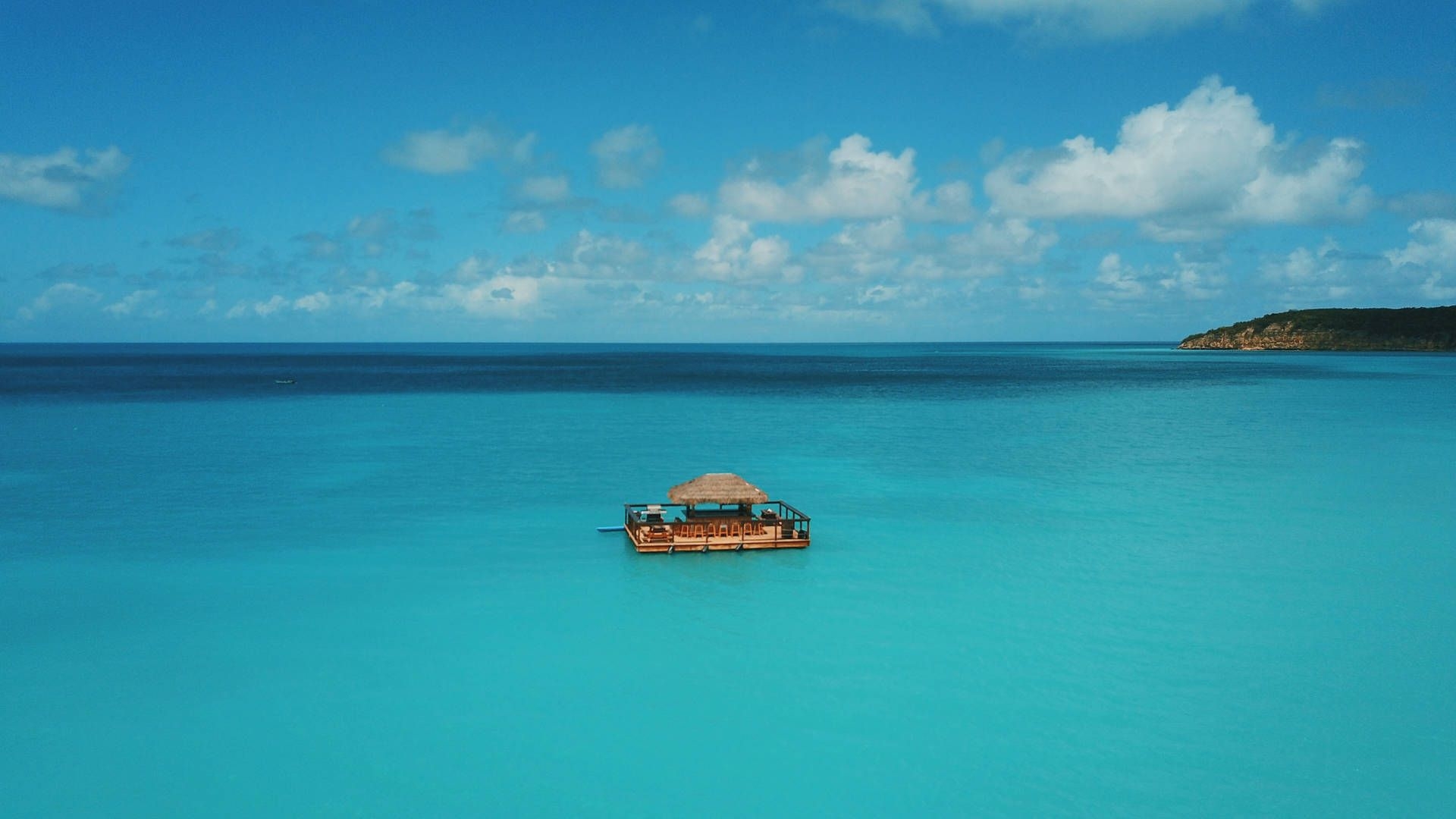 Schwimmende Bar, Antigua, Karibik, Strand, Erholung, 1920x1080 Full HD Desktop