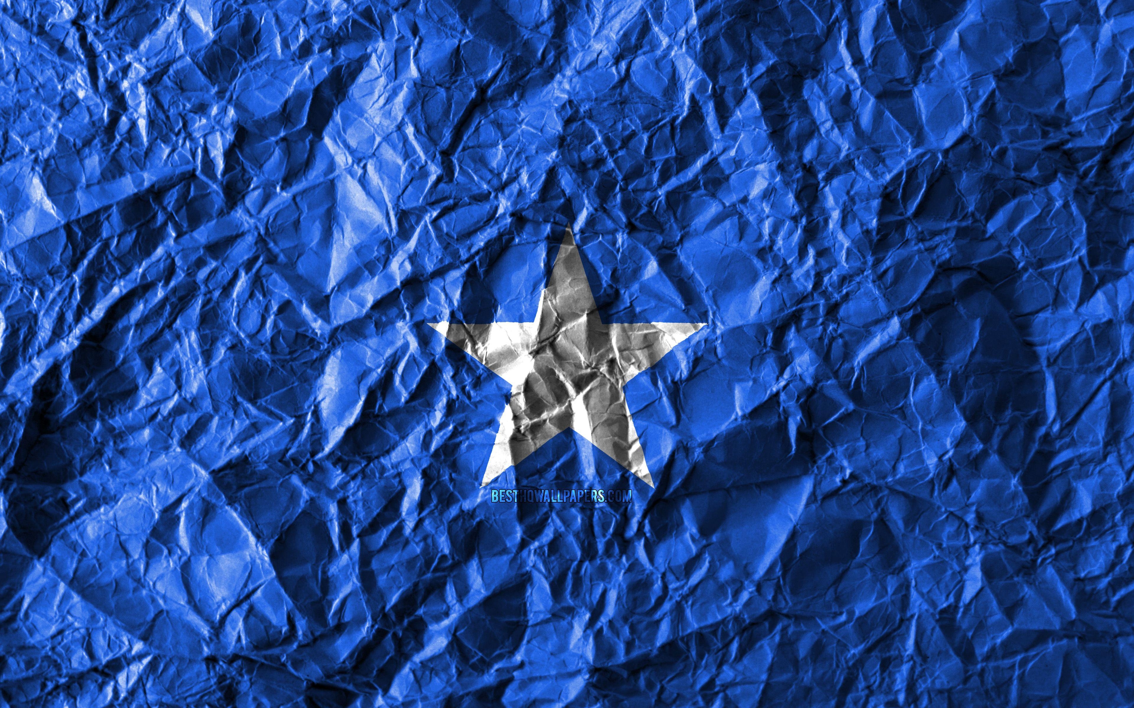 Somalia Flagge, 4K, zerknittertes Papier, Symbolik, Kultur, 3840x2400 4K Desktop