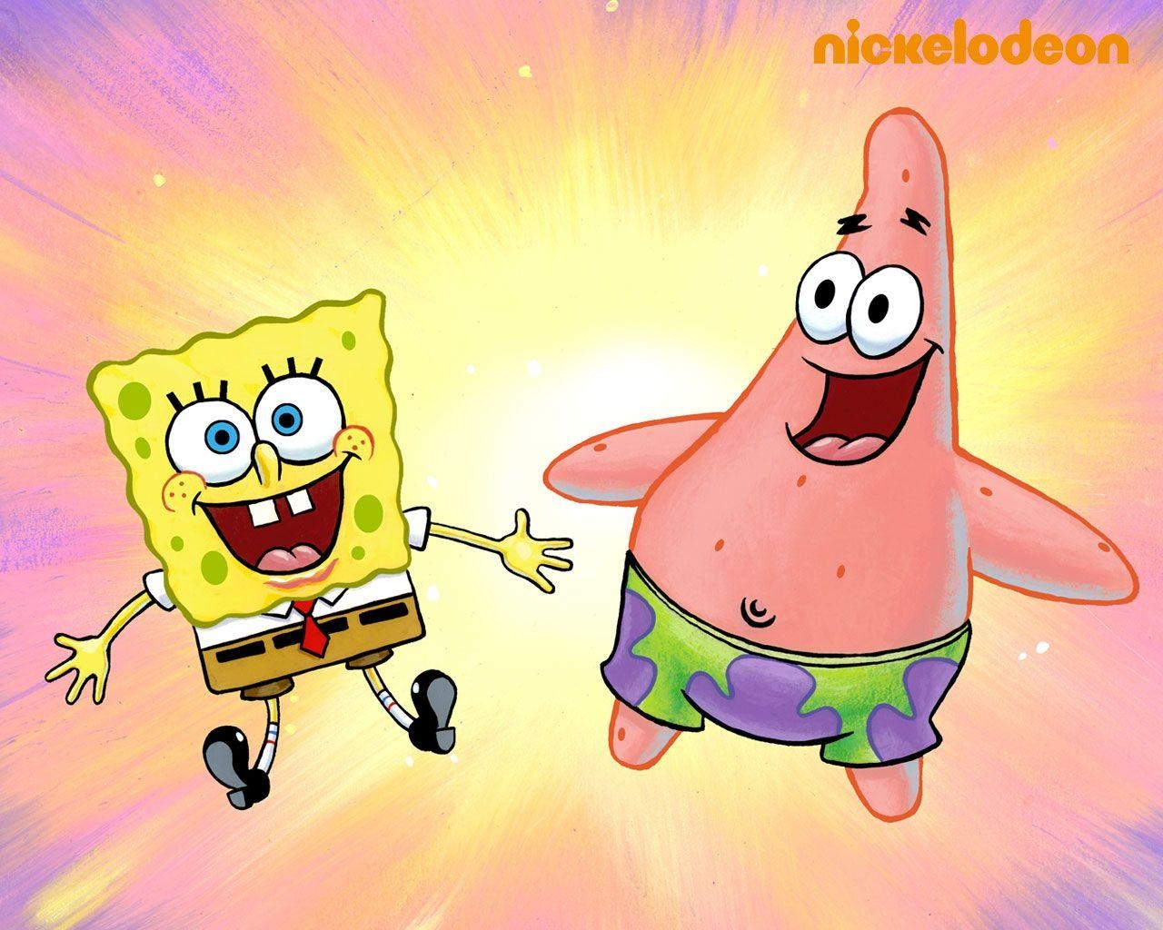 SpongeBob und Patrick, Freundschaft, Cartoon, Kinder, Unterwasser, 1280x1030 HD Desktop