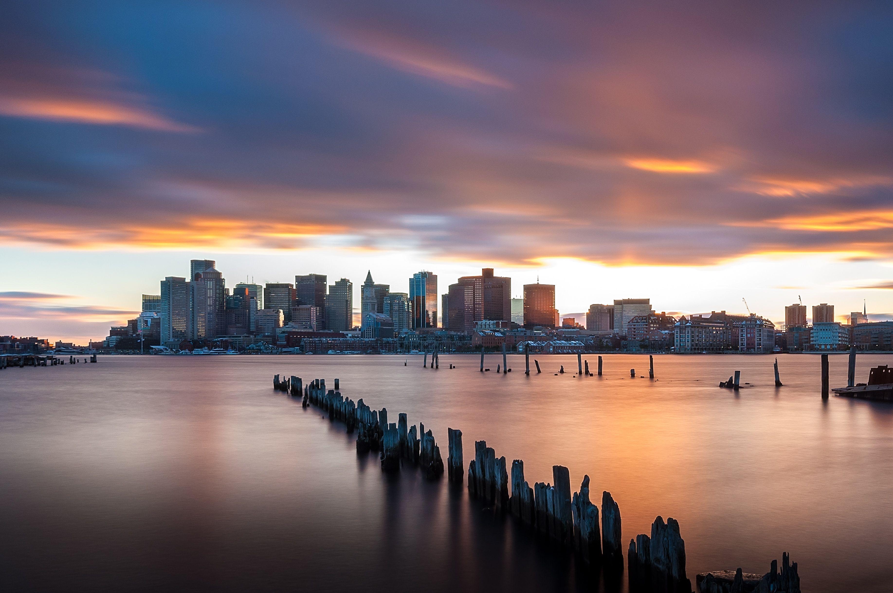 Boston, HD, Panorama, Horizont, USA, 3670x2440 4K Desktop