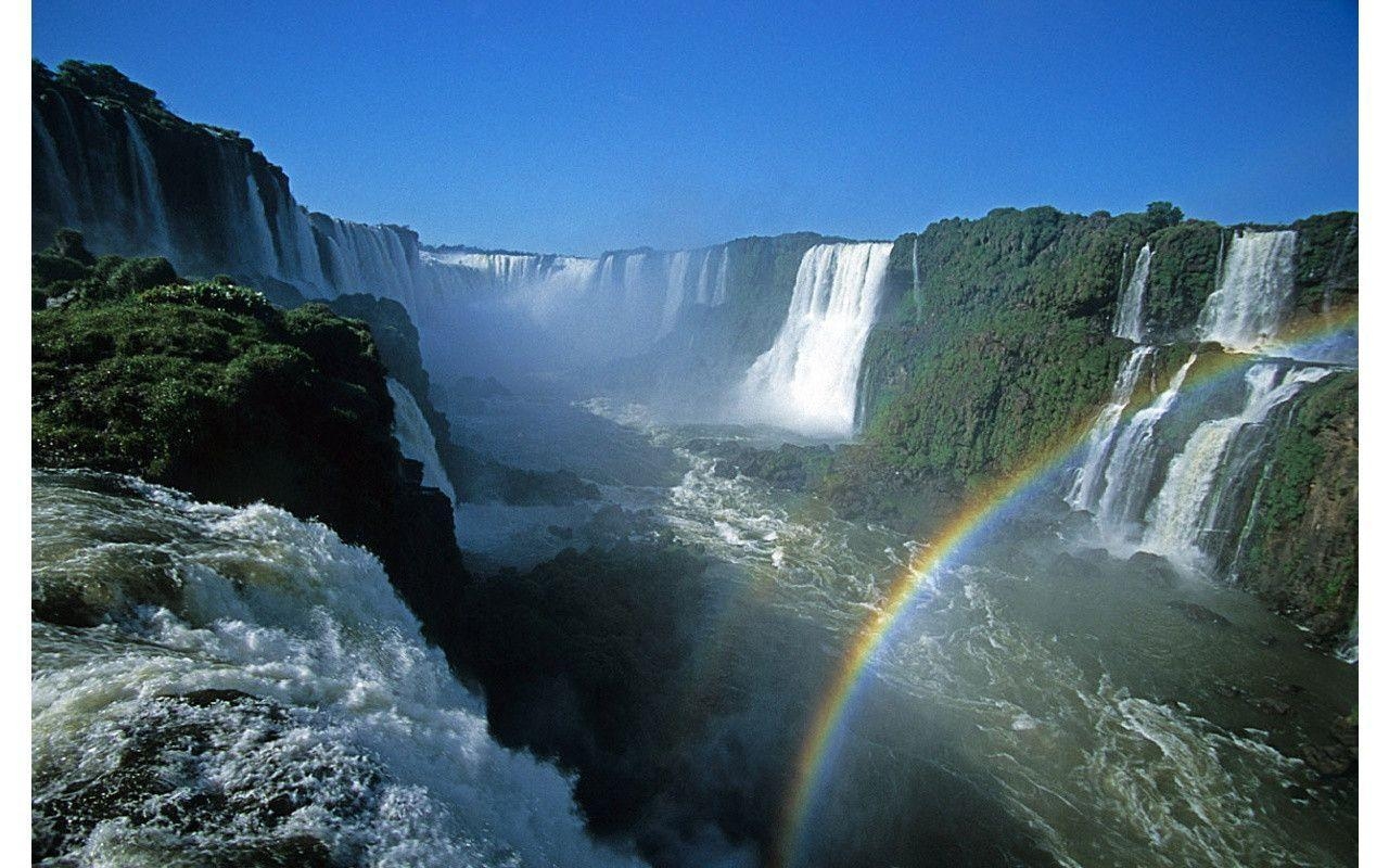 Iguazú-Wasserfälle, Natur, Argentinien, Brasilien, Spektakel, 1280x800 HD Desktop