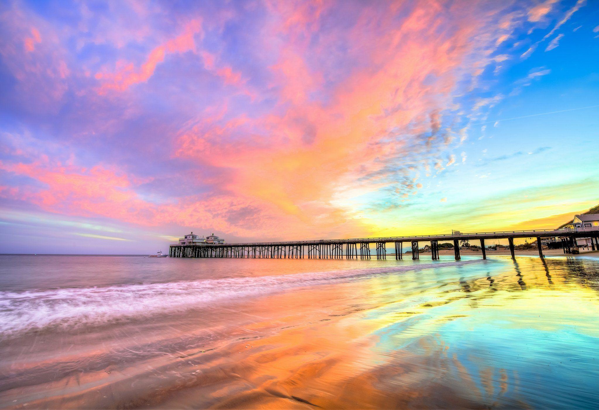 Pier, Strand, Kalifornien, HD, Natur, 2050x1410 HD Desktop