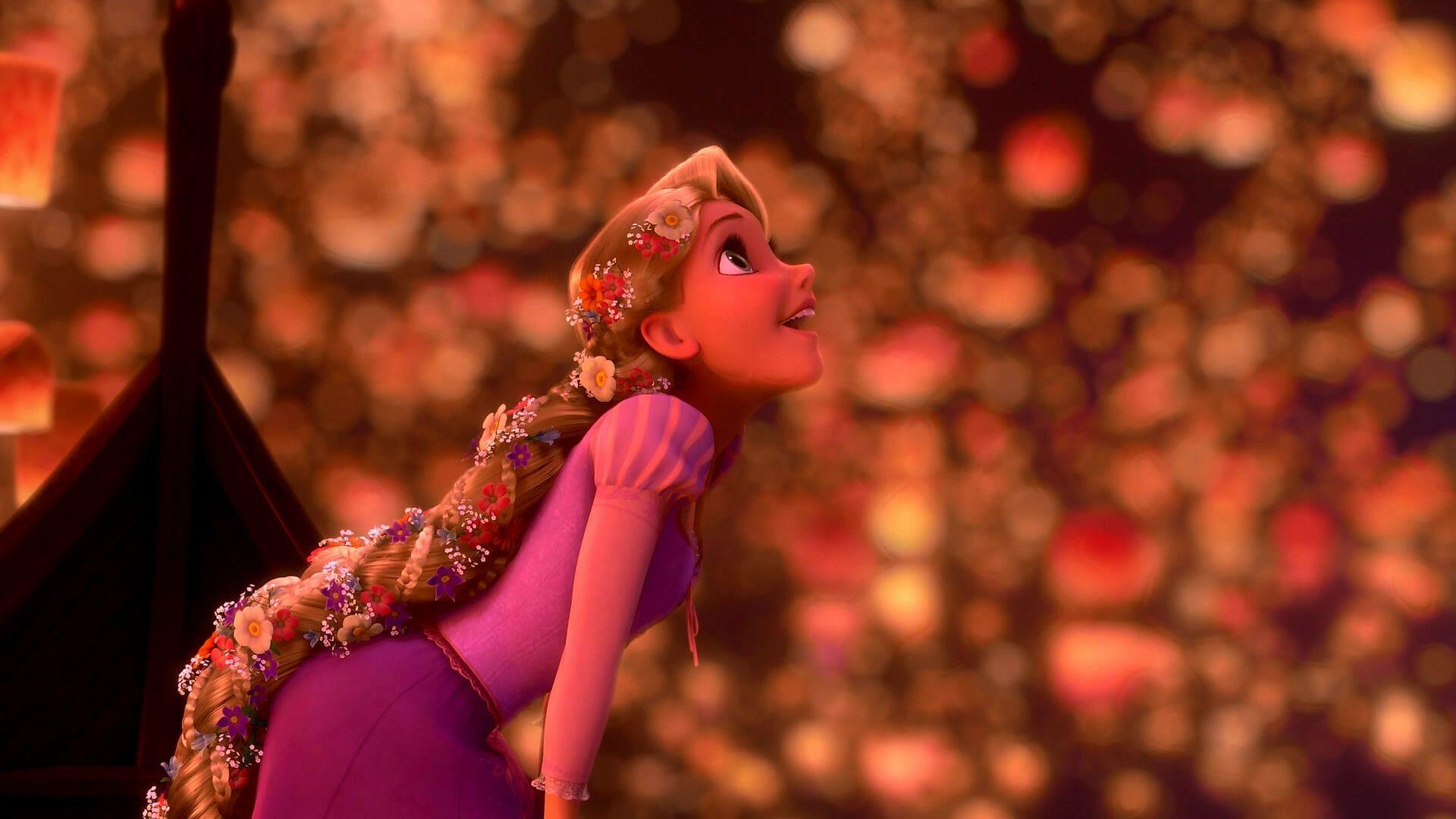 Rapunzel, Zeichentrickfilm, Disney, verwickelt, Kunst, 1920x1080 Full HD Desktop