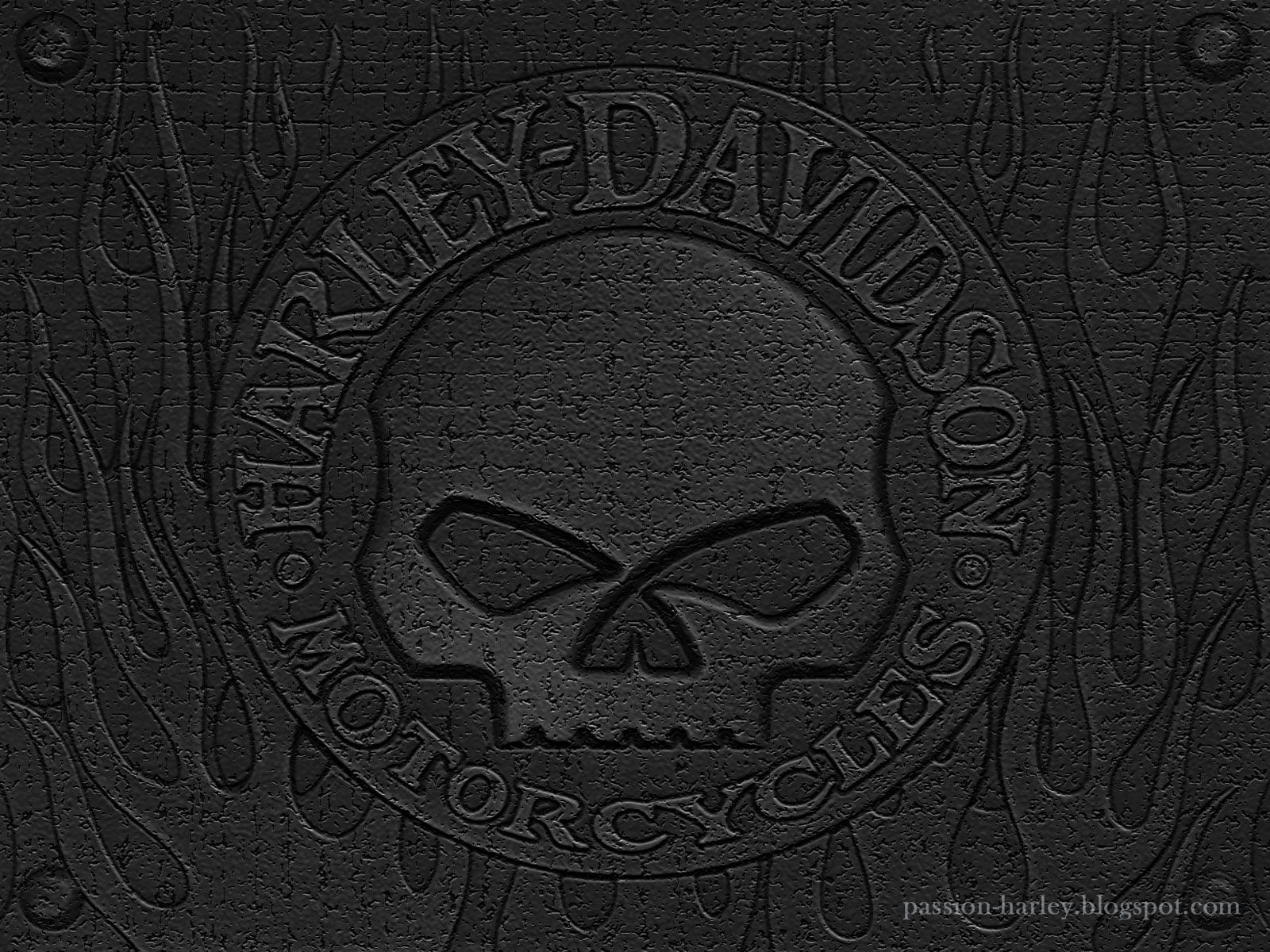 Harley-Davidson, Schädel, Logo, Hintergrund, Motorrad, 1600x1200 HD Desktop