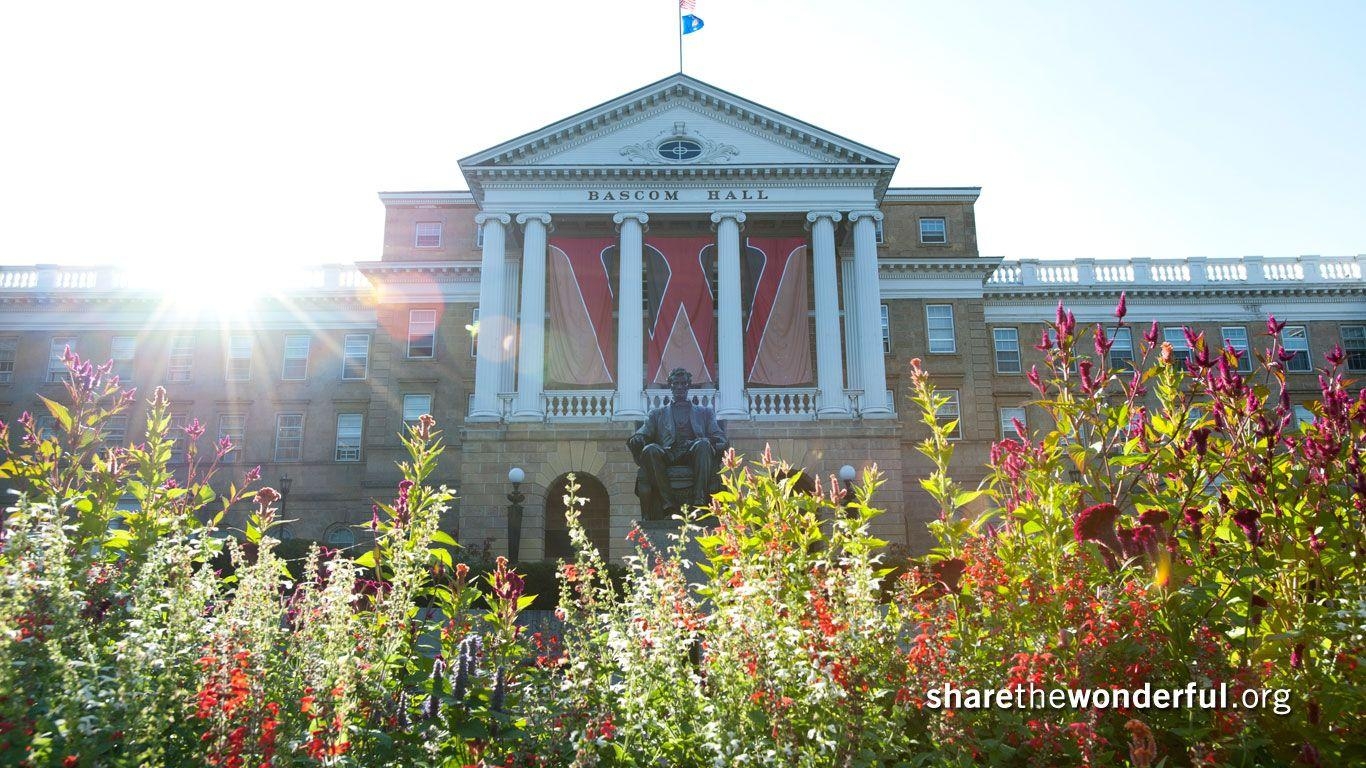 Universität Wisconsin, Hintergrund, Studieren, USA, Landschaft, 1370x770 HD Desktop