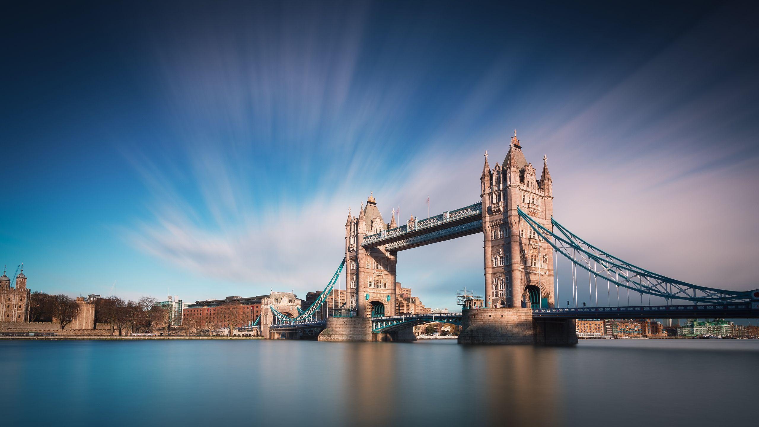 Tower Bridge, Hintergrund, 1440p, Bauwerk, London, 2560x1440 HD Desktop