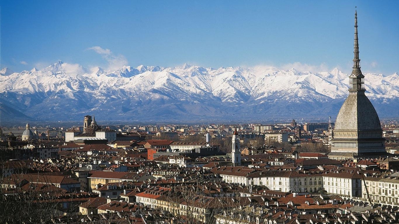 Turin, Panoramablick, Sehenswürdigkeiten, Europa, Gotik, 1370x770 HD Desktop