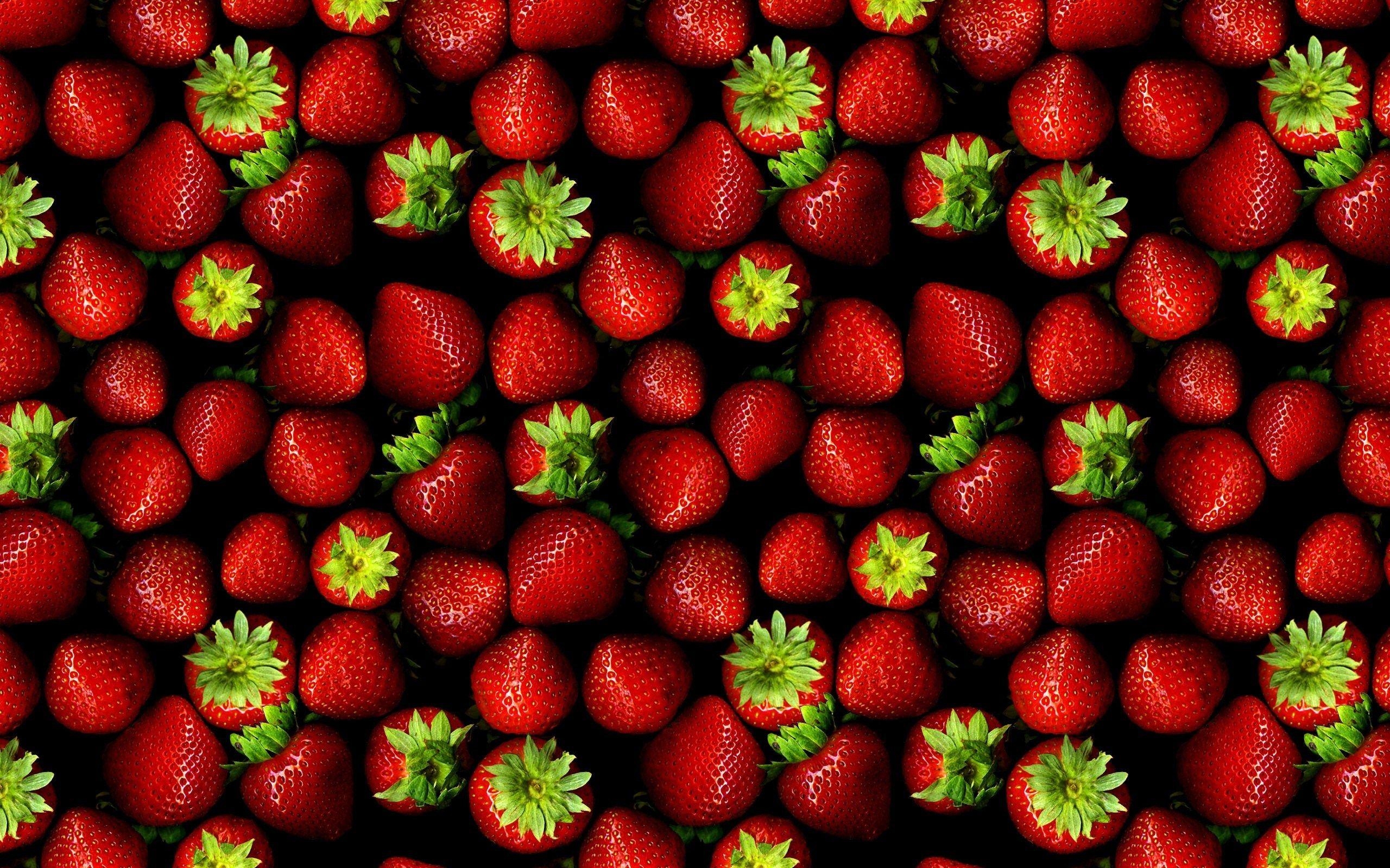 Erdbeere, Lebensmittel, Hintergrund, Ernährung, Frucht, 2560x1600 HD Desktop