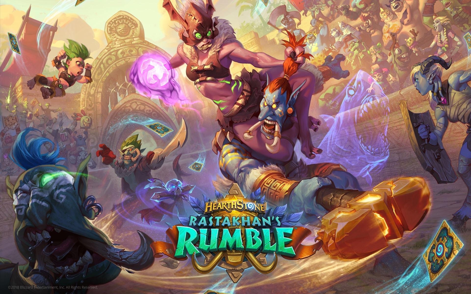 Hearthstone, Rastakhan, Rumble, Tapete, Benutzeroberfläche, 1920x1200 HD Desktop