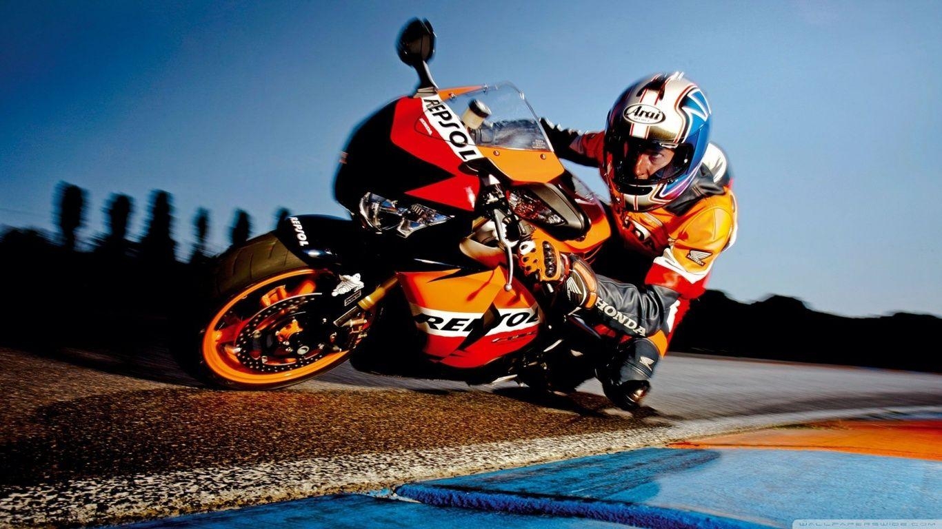 Honda Motorrad, Rennen, 4K, HD, Motorsport, 1370x770 HD Desktop