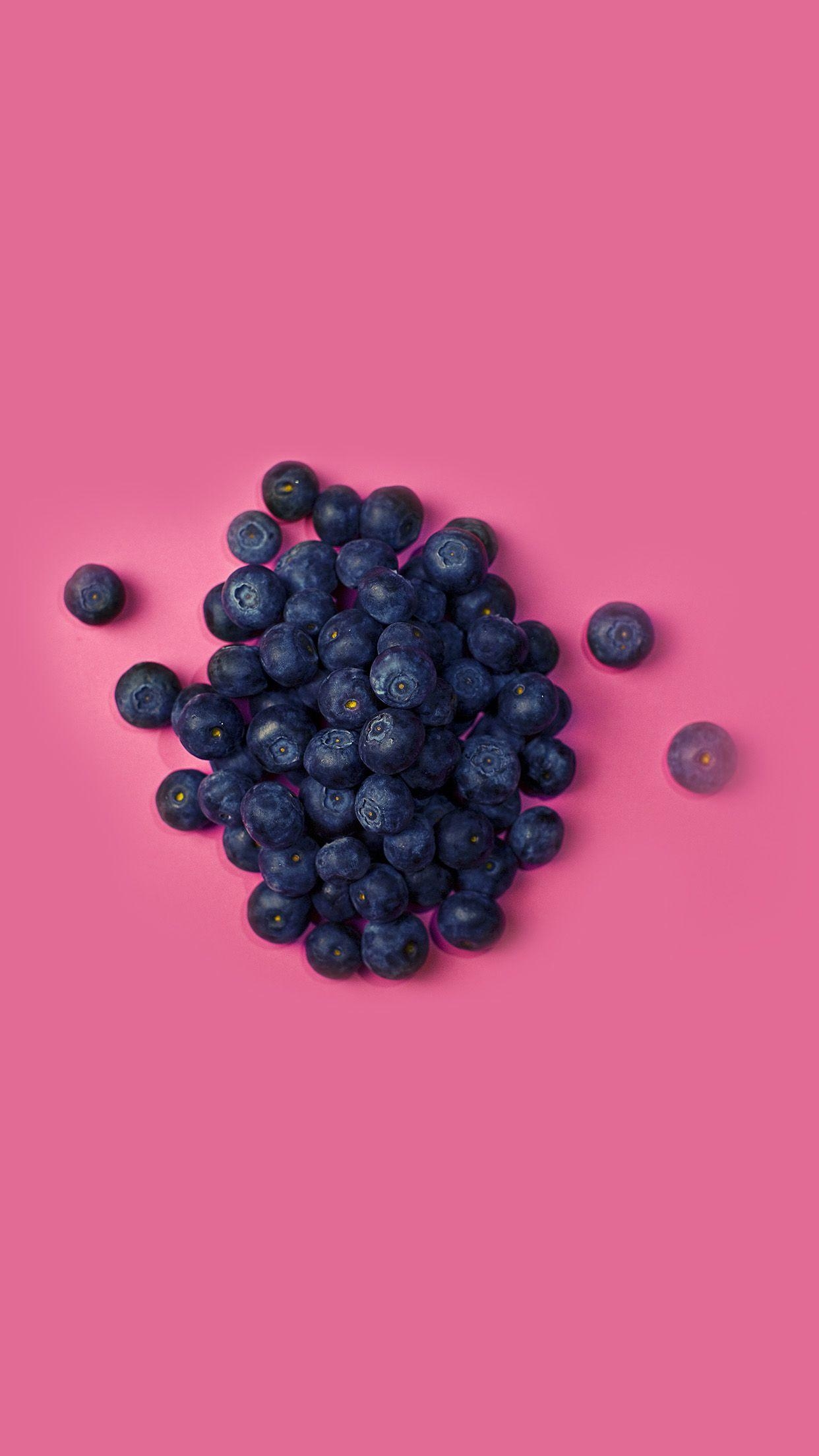 Blaubeeren, Essen, Pink, Natur, Android, 1250x2210 HD Handy