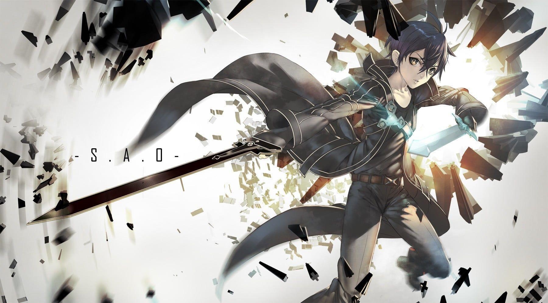 Kirito, Kirigaya, Illustration, HD, Anime, 1800x1000 HD Desktop