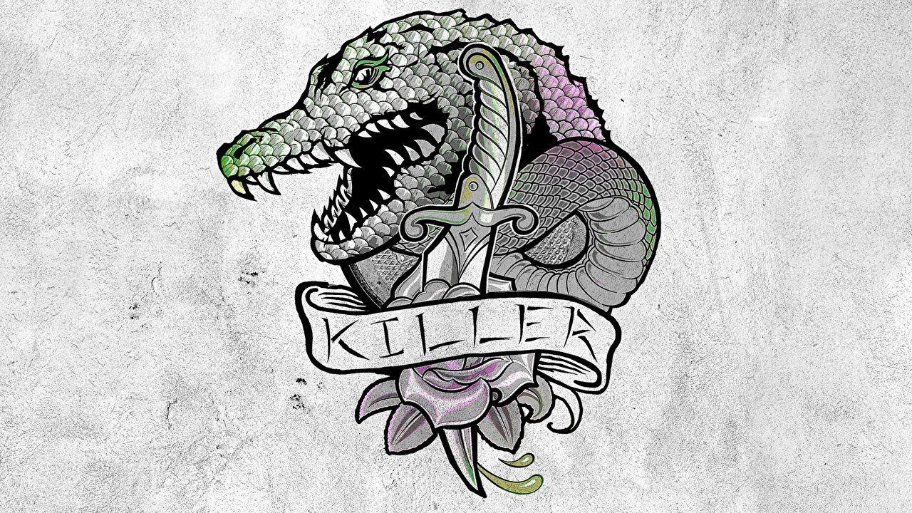 Killer Croc, Comics, Suicide Squad, Tätowierungen, Emblem, 1280x720 HD Desktop