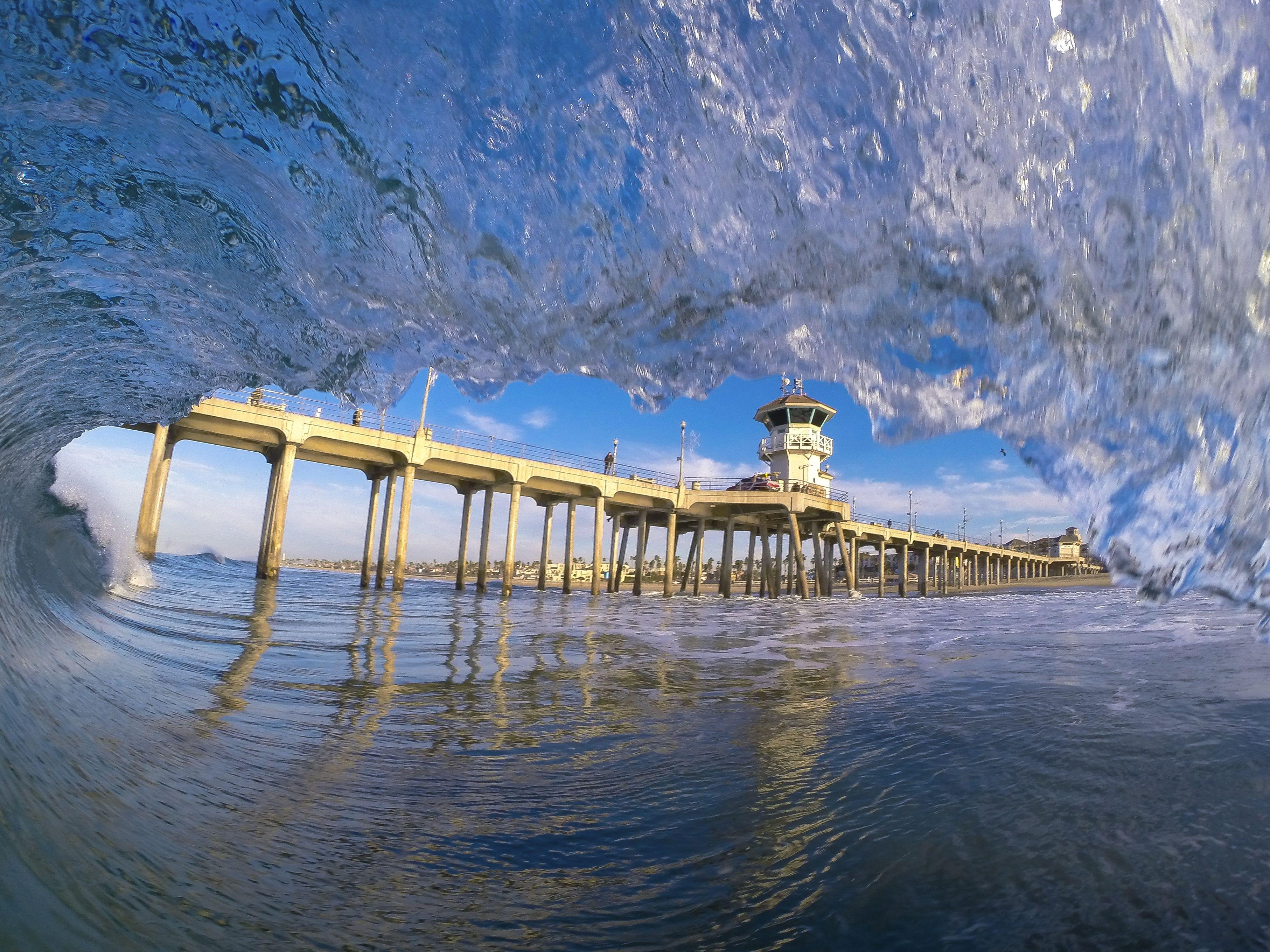 Huntington Beach, Pier, Fotografie, Familie, Stadt, 3630x2730 4K Desktop