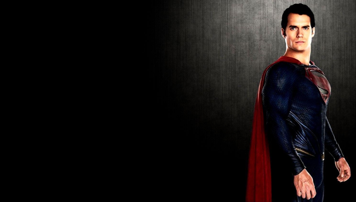 Man of Steel, Black, HD, Superman, DC, 1490x850 HD Desktop