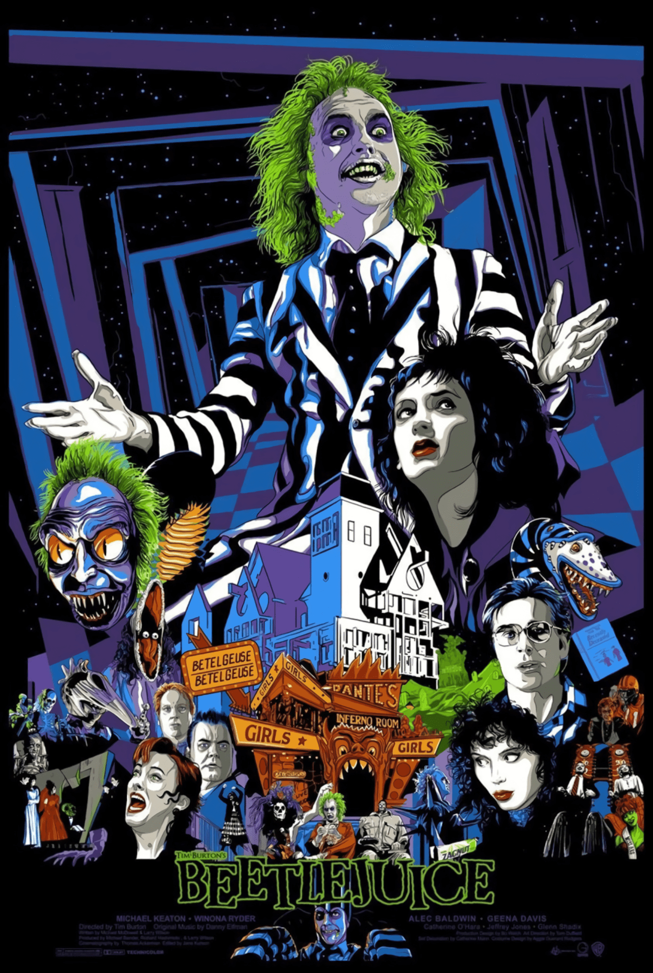 Beetlejuice, 1988, HD Hintergrund, Tim Burton, Klassiker, 1280x1910 HD Handy