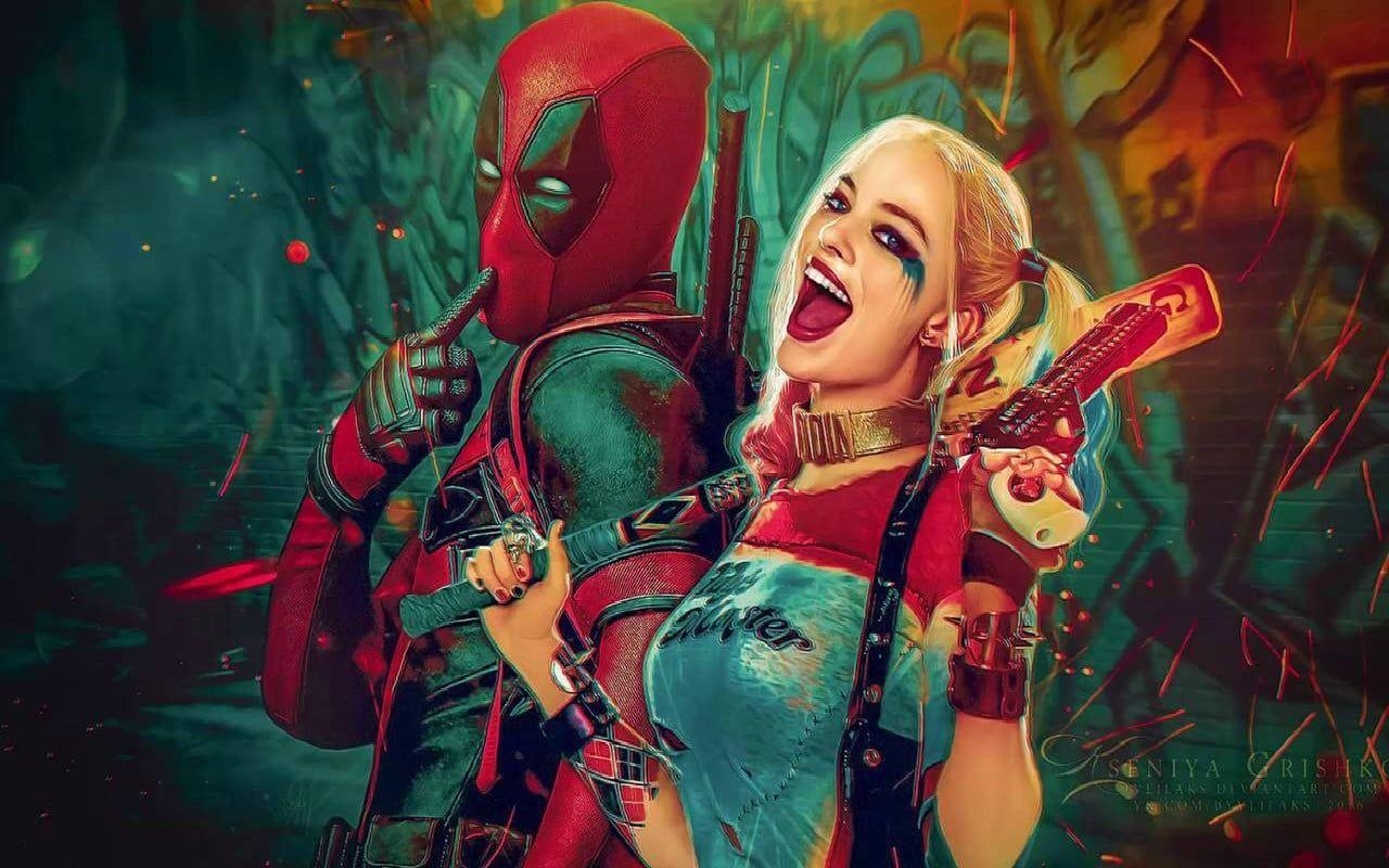 Deadpool, Harley Quinn, Comic, Duett, Film, 1280x800 HD Desktop