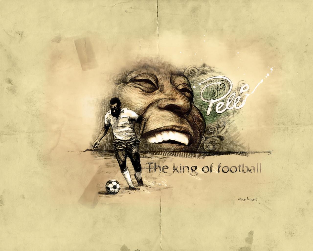 Pele, Fußball, Legende, Brasilien, Wandbild, 1280x1030 HD Desktop