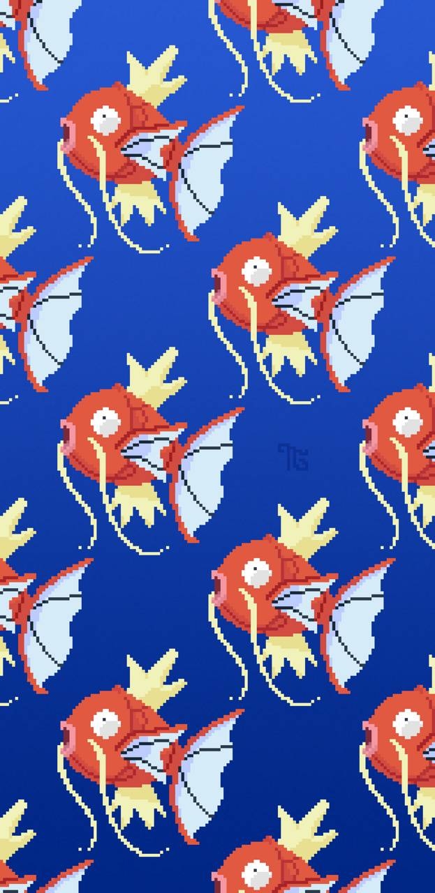 Pixel Magikarp, Anime, Pokémon, Einsatz, Wallpaper, 630x1280 HD Handy