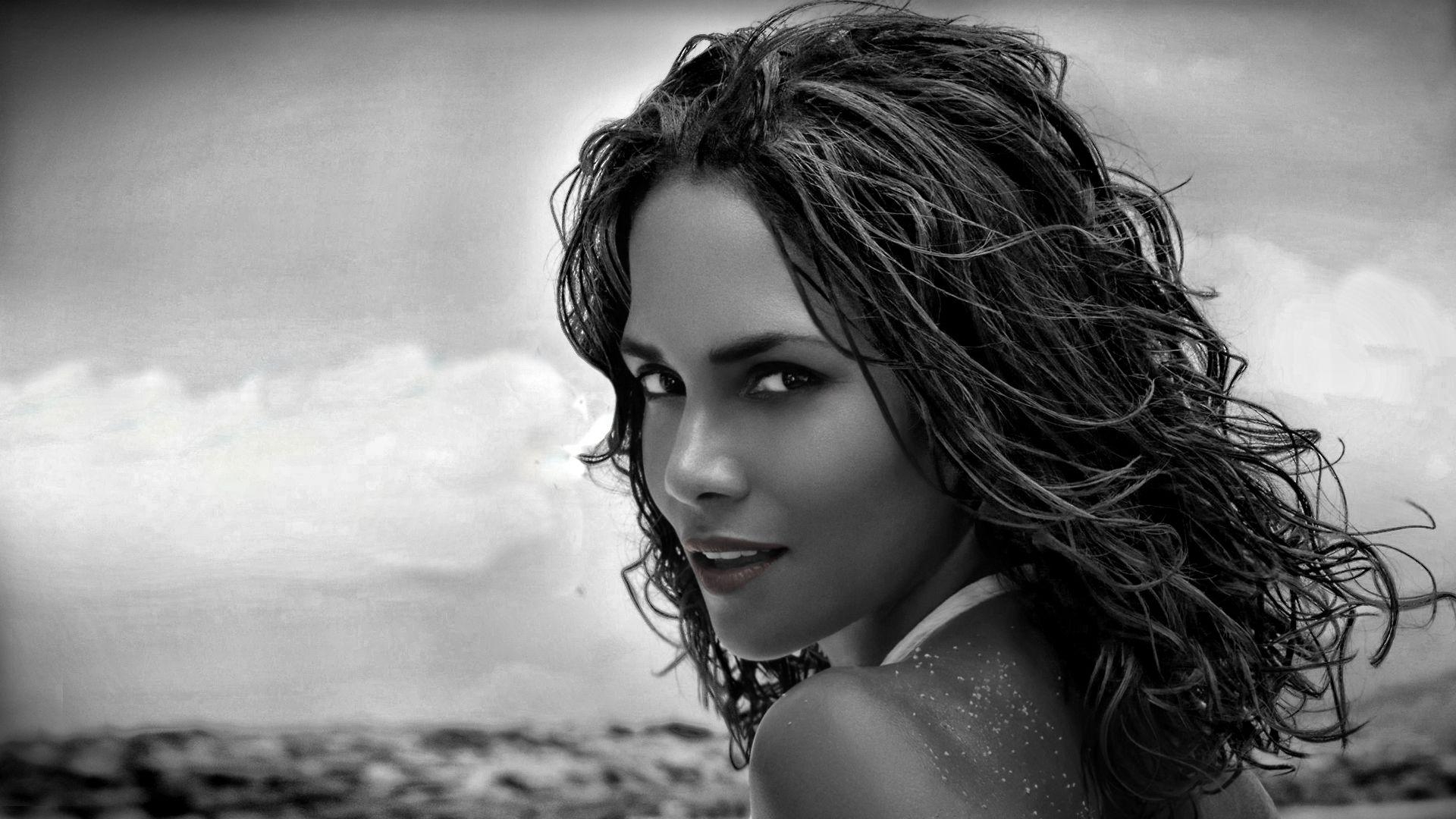 Monochrom, Halle Berry, 54477px, Bild, Hintergrund, 1920x1080 Full HD Desktop