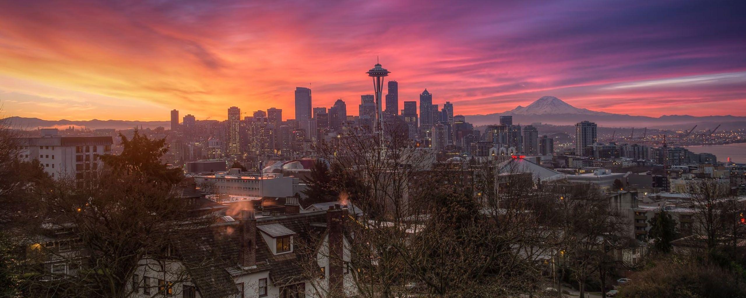 Seattle, HD-Bild, Auflösung, Desktop, Hintergrund, 2560x1030 Dual Screen Desktop