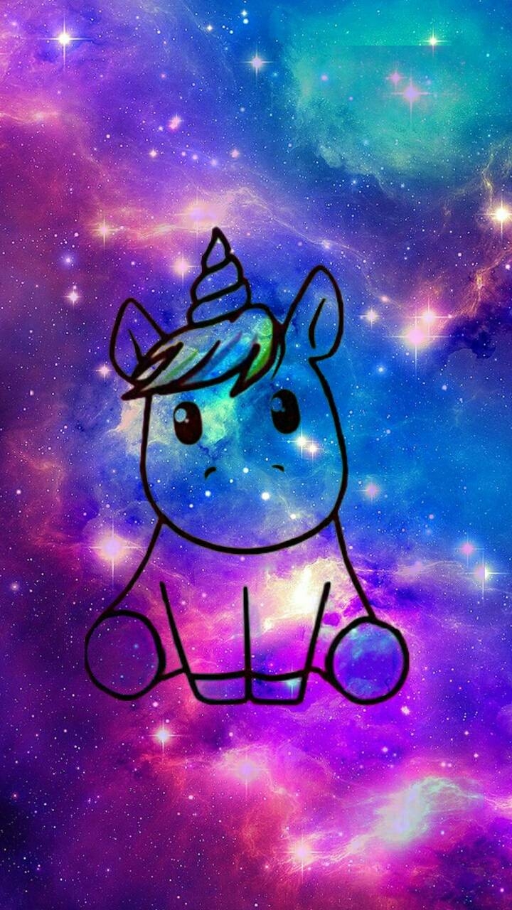 Galaxie Einhorn, Sternenhimmel, Fantasievoll, Magisch, Farben, 720x1280 HD Handy