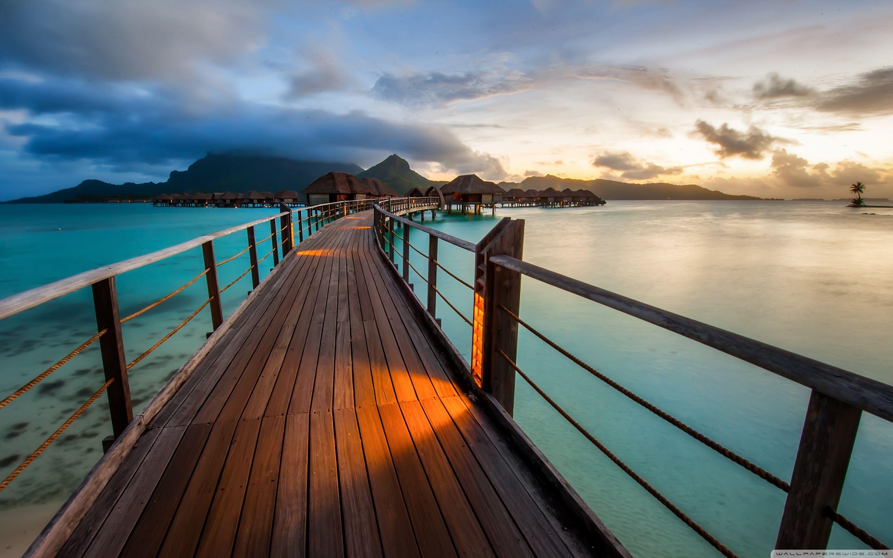 Bora Bora Resort, 4K, HD, Ultra, Fernsehen, 2880x1800 HD Desktop