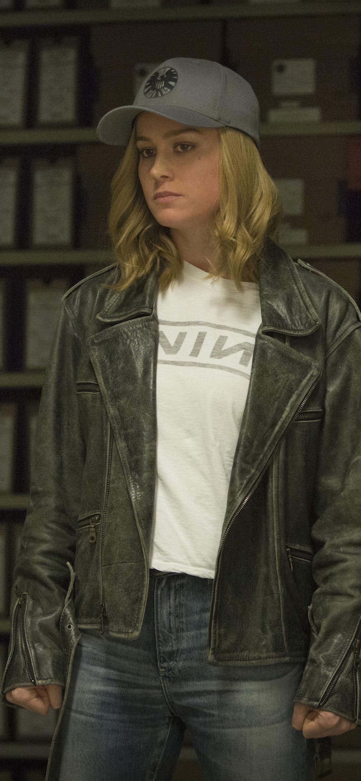 Brie Larson, Carol Danvers, Captain Marvel, iPhone, 4K, 1250x2690 HD Handy