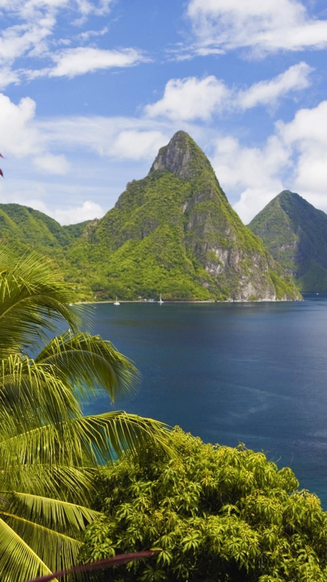 Saint Lucia, Traumreise, Karibische Insel, 1080x1920 Full HD Handy