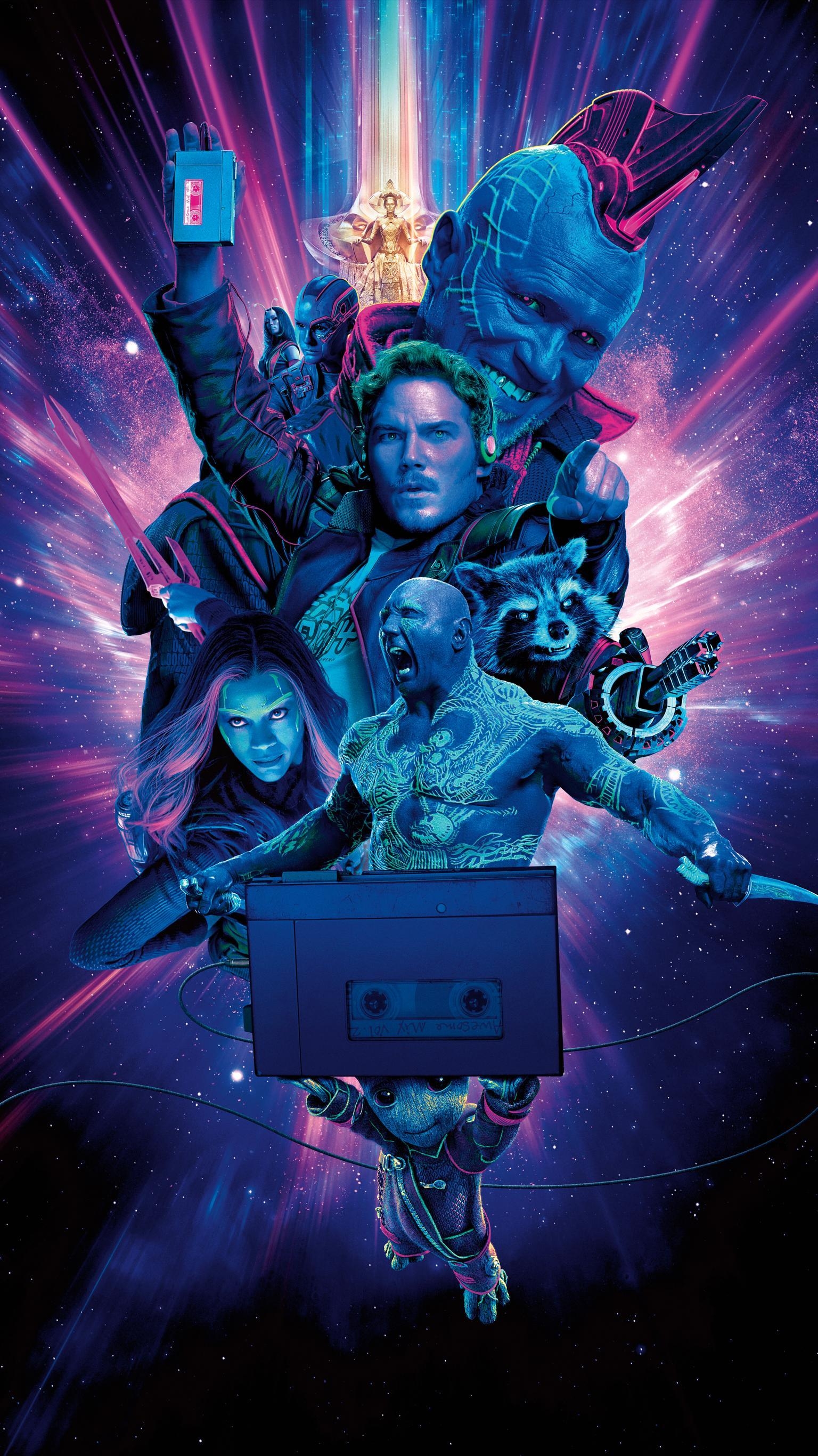 Guardians of the Galaxy, Vol. 2, 2017, Handy, Hintergrund, 1540x2740 HD Handy