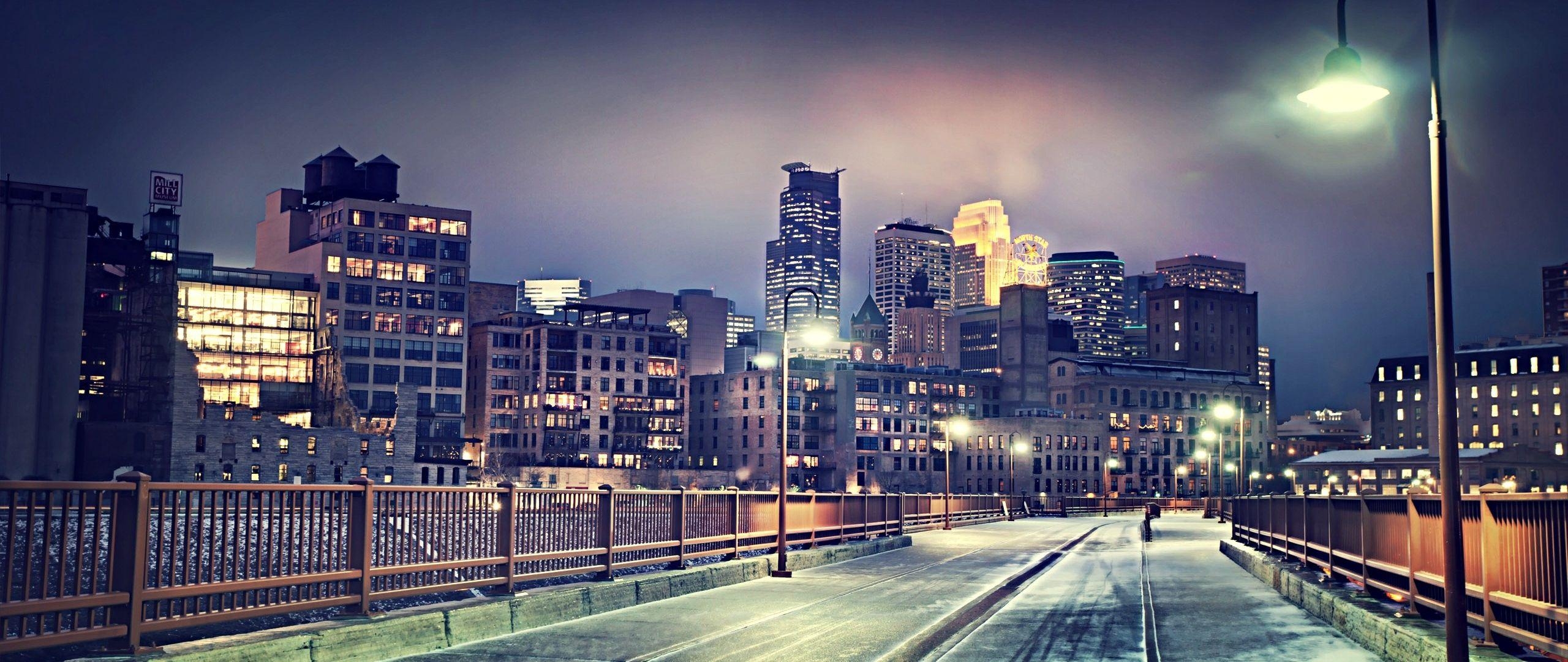 Minneapolis, USA, Brücke, Download, Bild, 2560x1080 Dual Screen Desktop