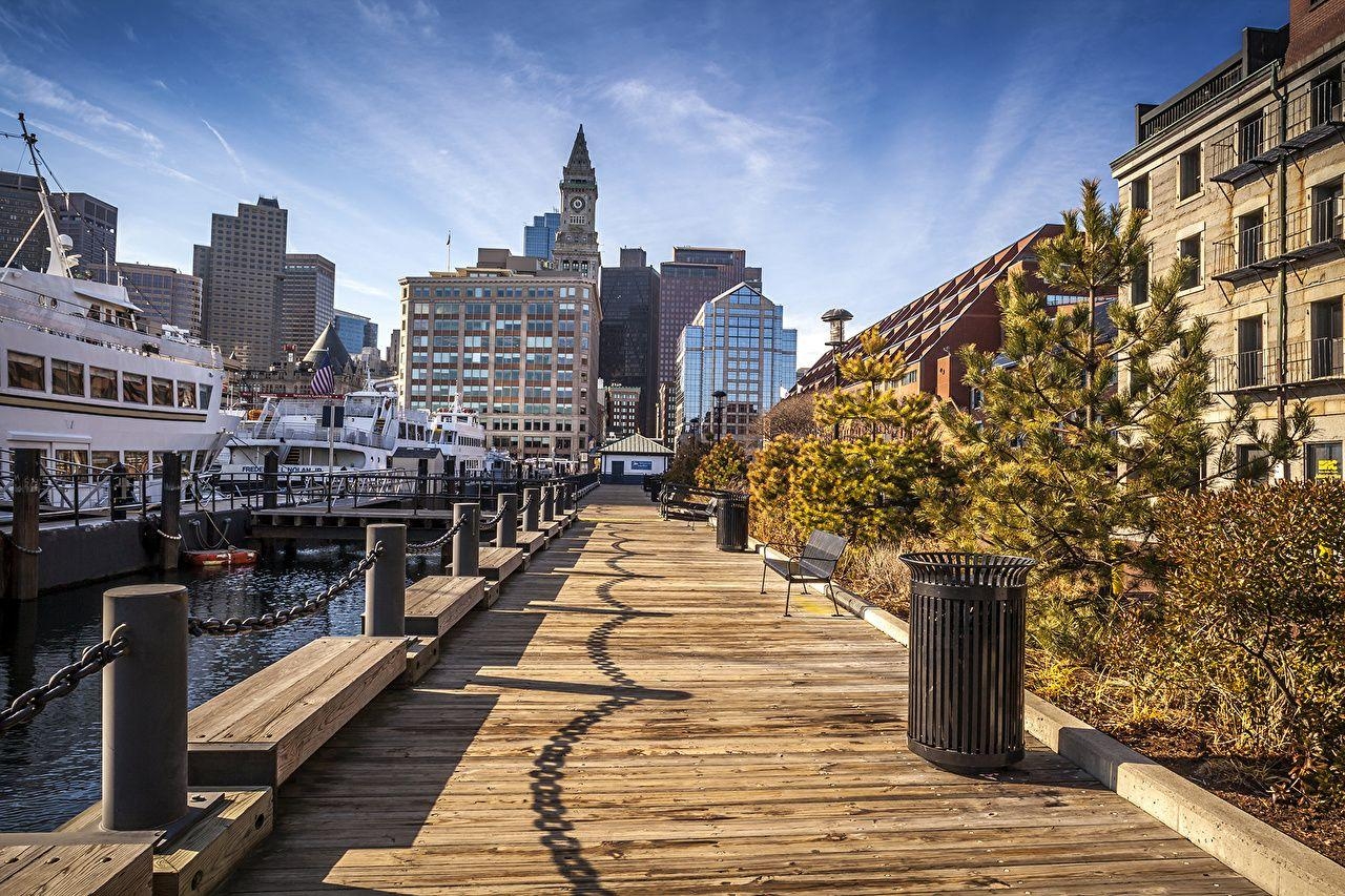 Boston, Kreuzfahrtschiff, Massachusetts, Kanal, Städte, 1280x860 HD Desktop