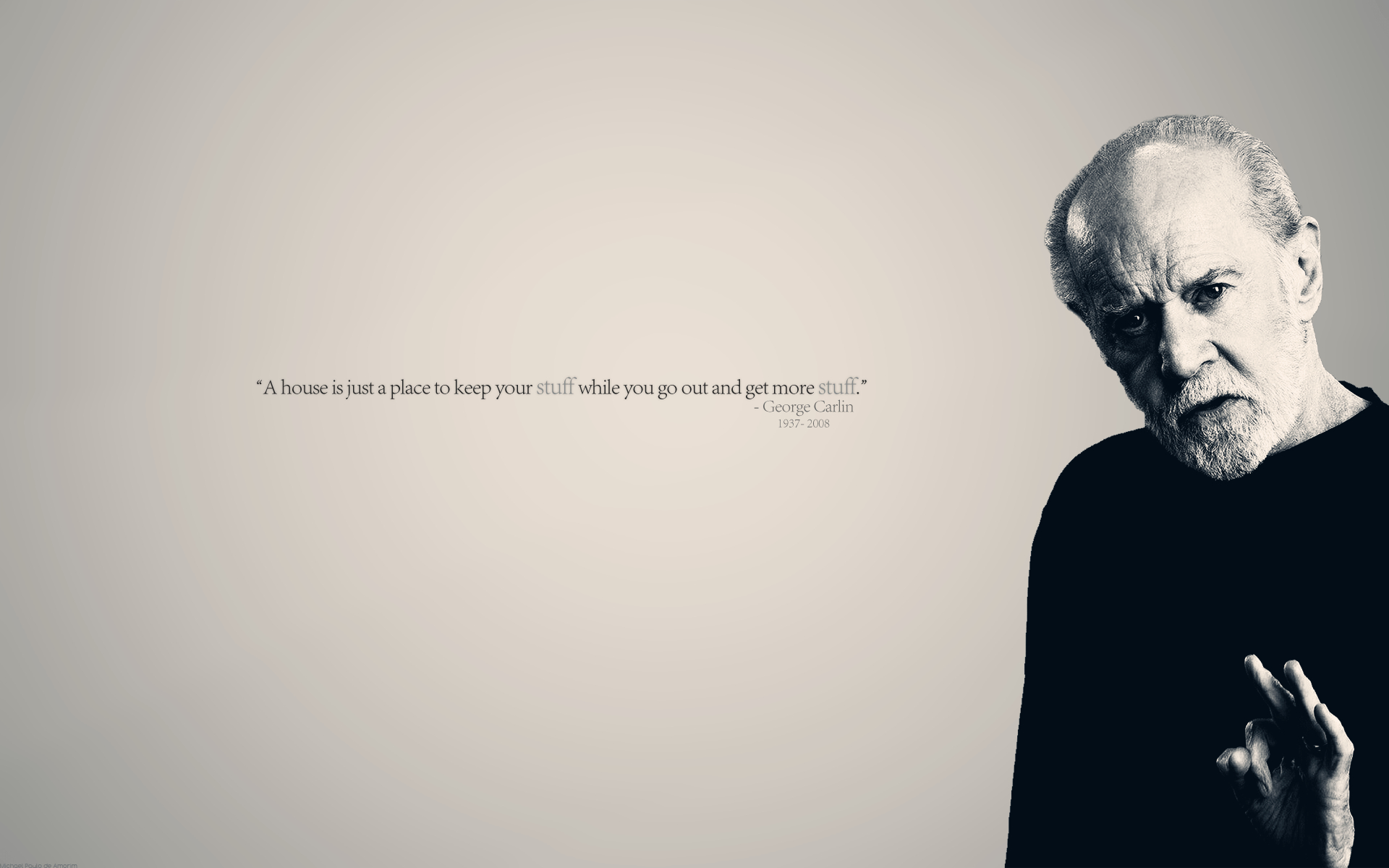 George Carlin, Stand-up, Meister, Satire, Portrait, 1920x1200 HD Desktop